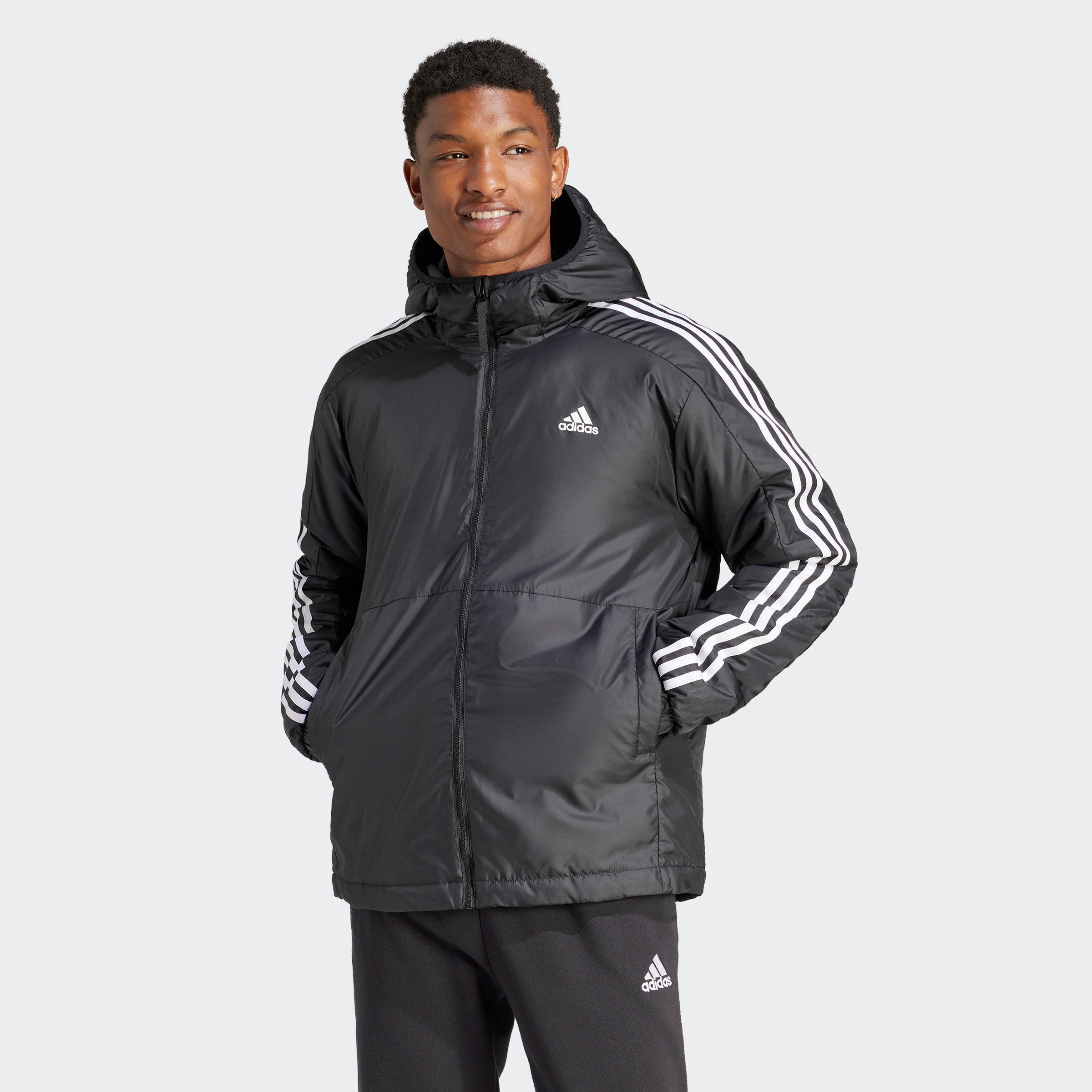 Adidas Donsjas Essentials 3-Stripes Insulated Hooded Jacket