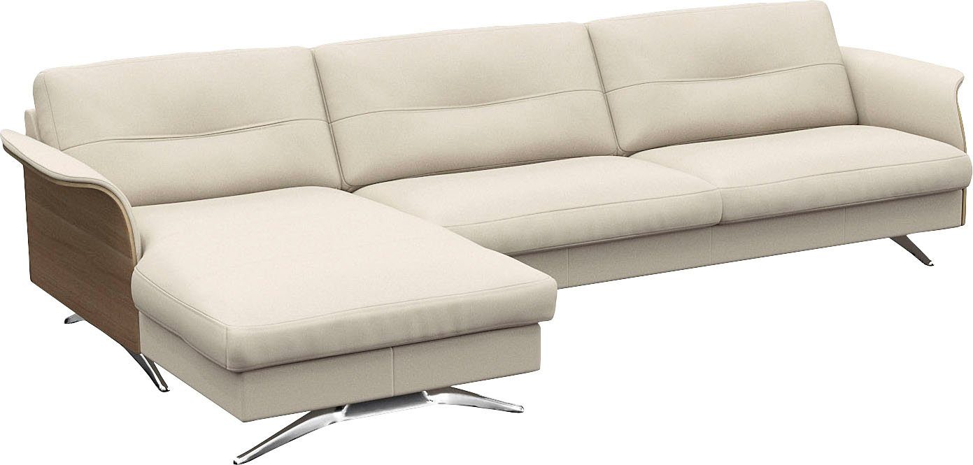 FLEXLUX Hoekbank Glow, super comfortabel door hoogwaardige zitconstructie met binnenvering, L-vorm
