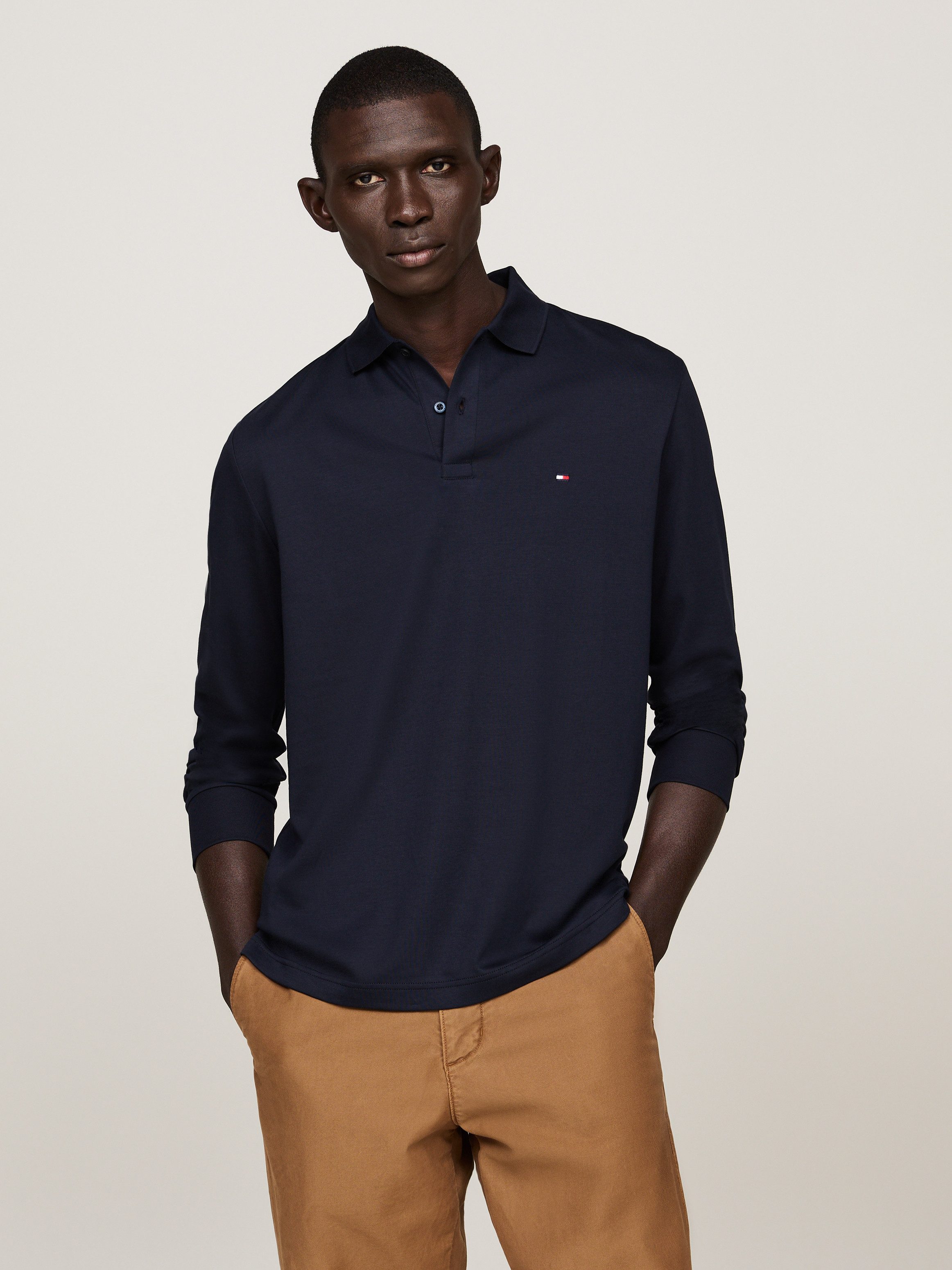 Tommy Hilfiger Poloshirt met lange mouwen L/S LIQUID COTTON REG POLO