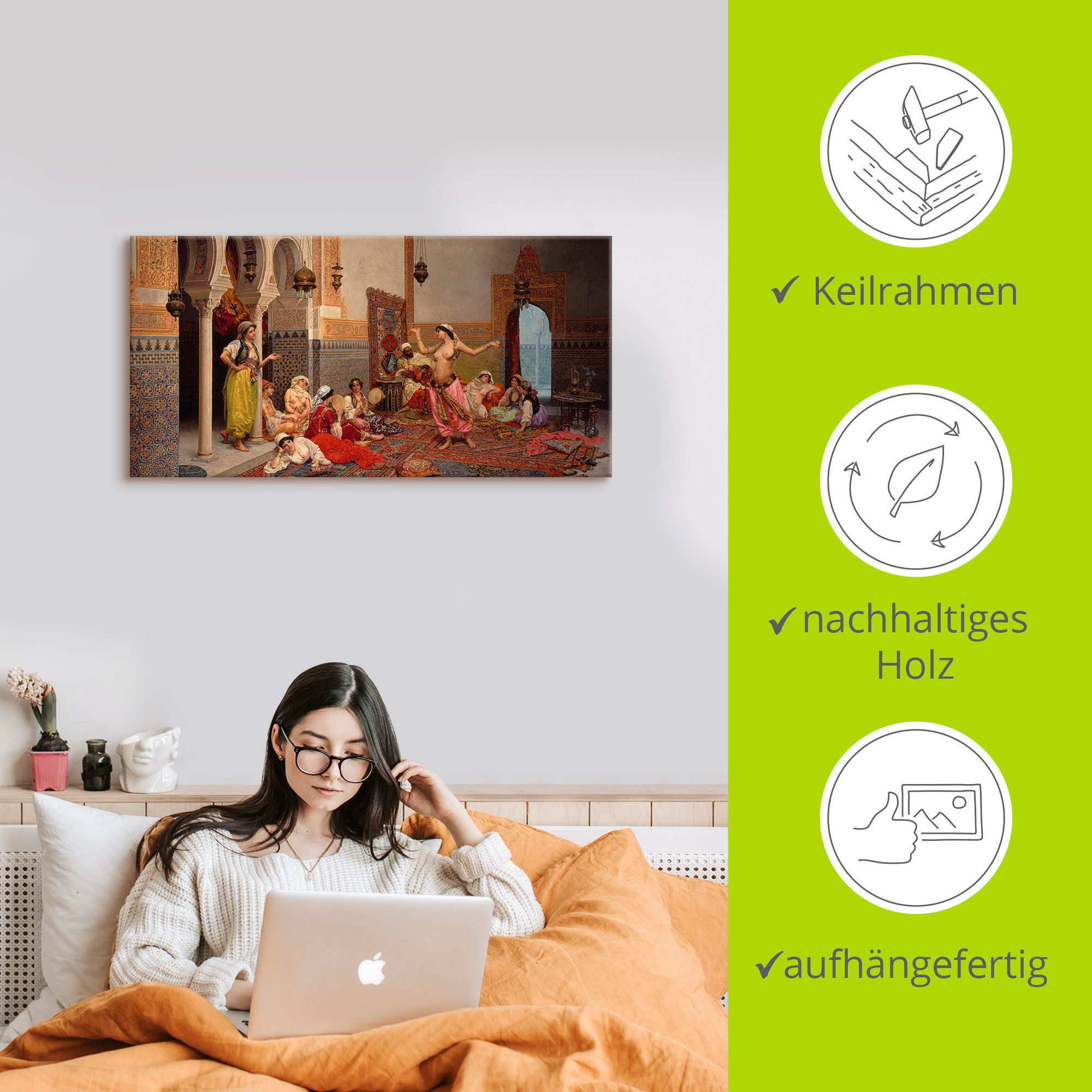 Artland Artprint Dansen in de harem. als artprint op linnen, muursticker in verschillende maten