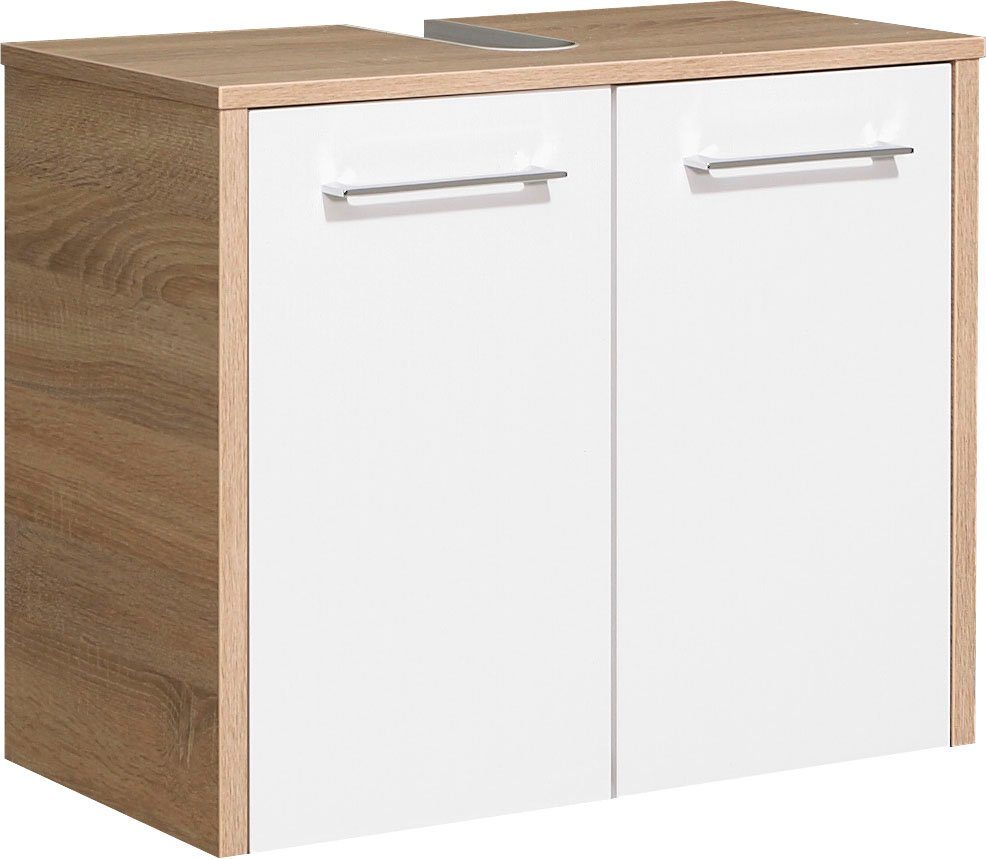 Saphir Badkamerserie Quickset 382 4-delig, wastafelonderkast met led-spiegelkast (4-delig)