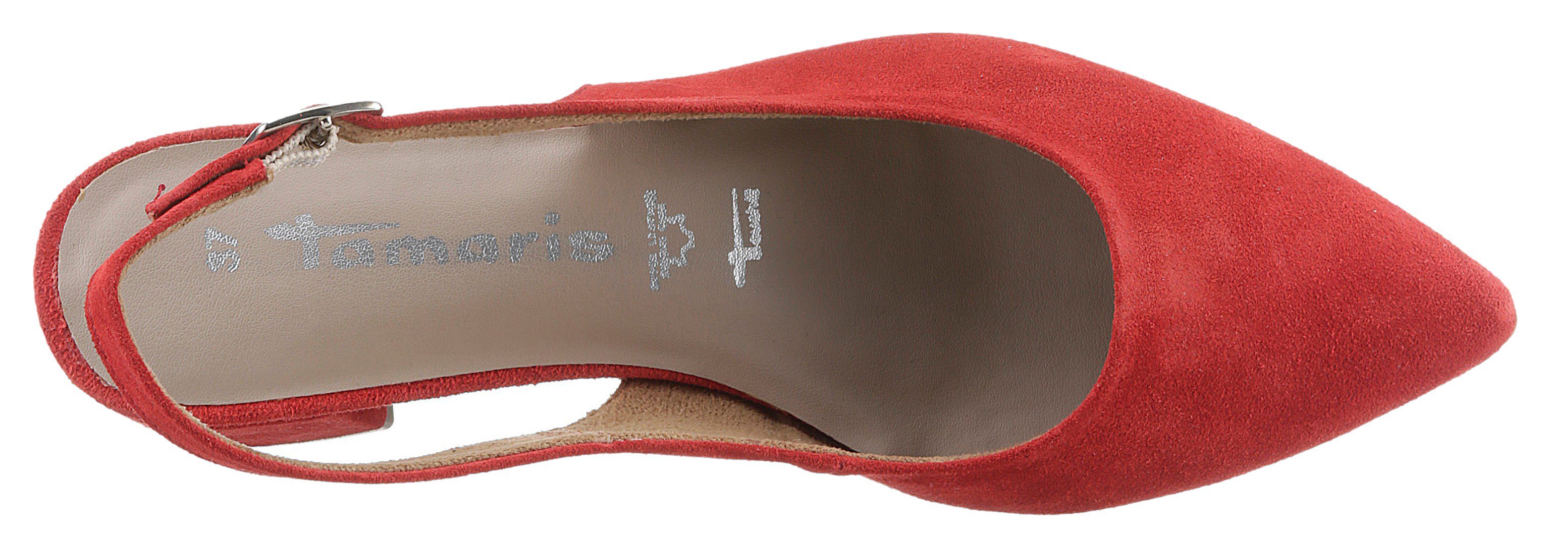 Tamaris Slingback pumps , blokhak, avondschoen, zomerschoen met verstelbare riem