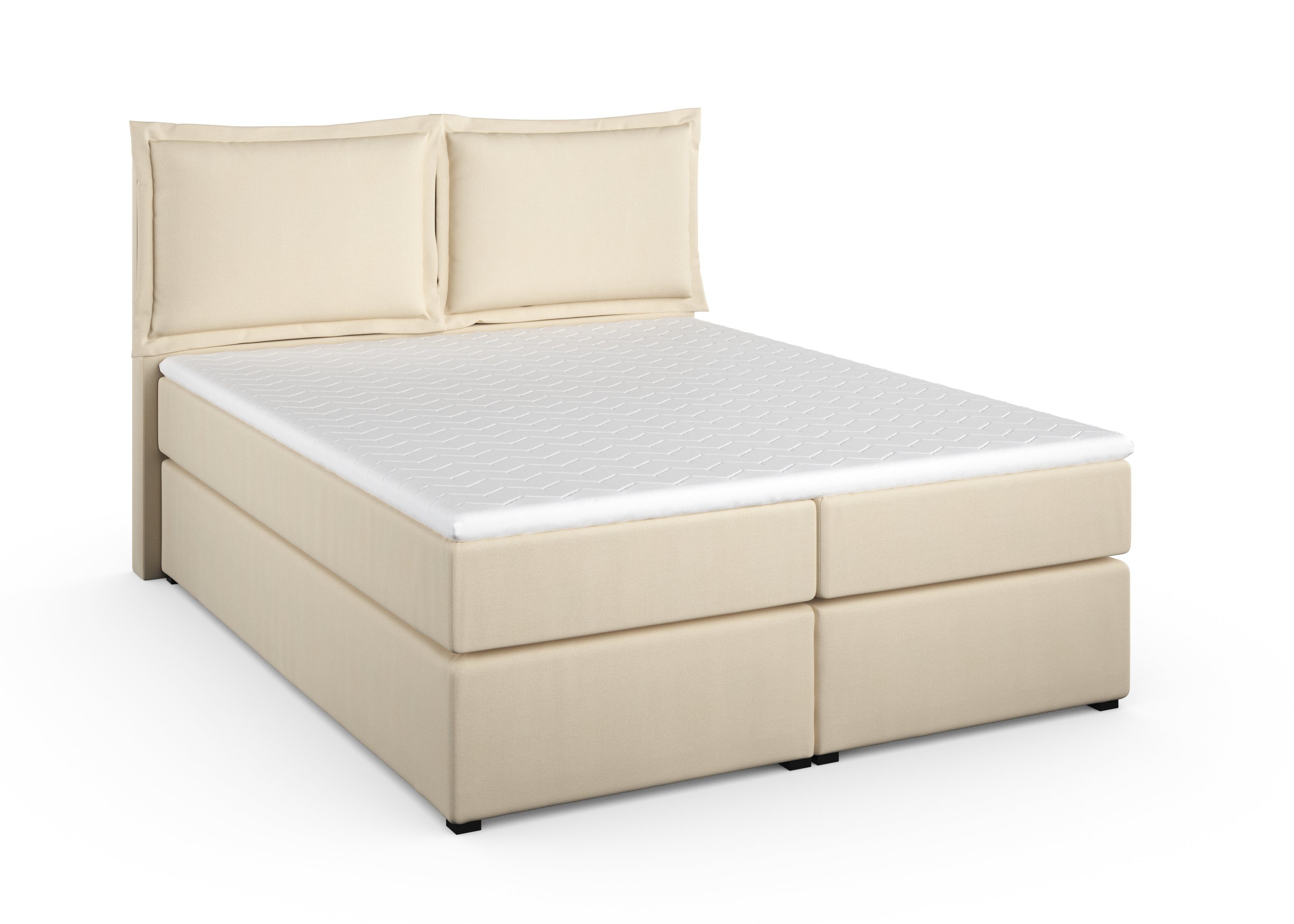 Home affaire Boxspring Lysann 5-voudig verstelbaar hoofdbord, in 4 breedten, 3 matrassoorten