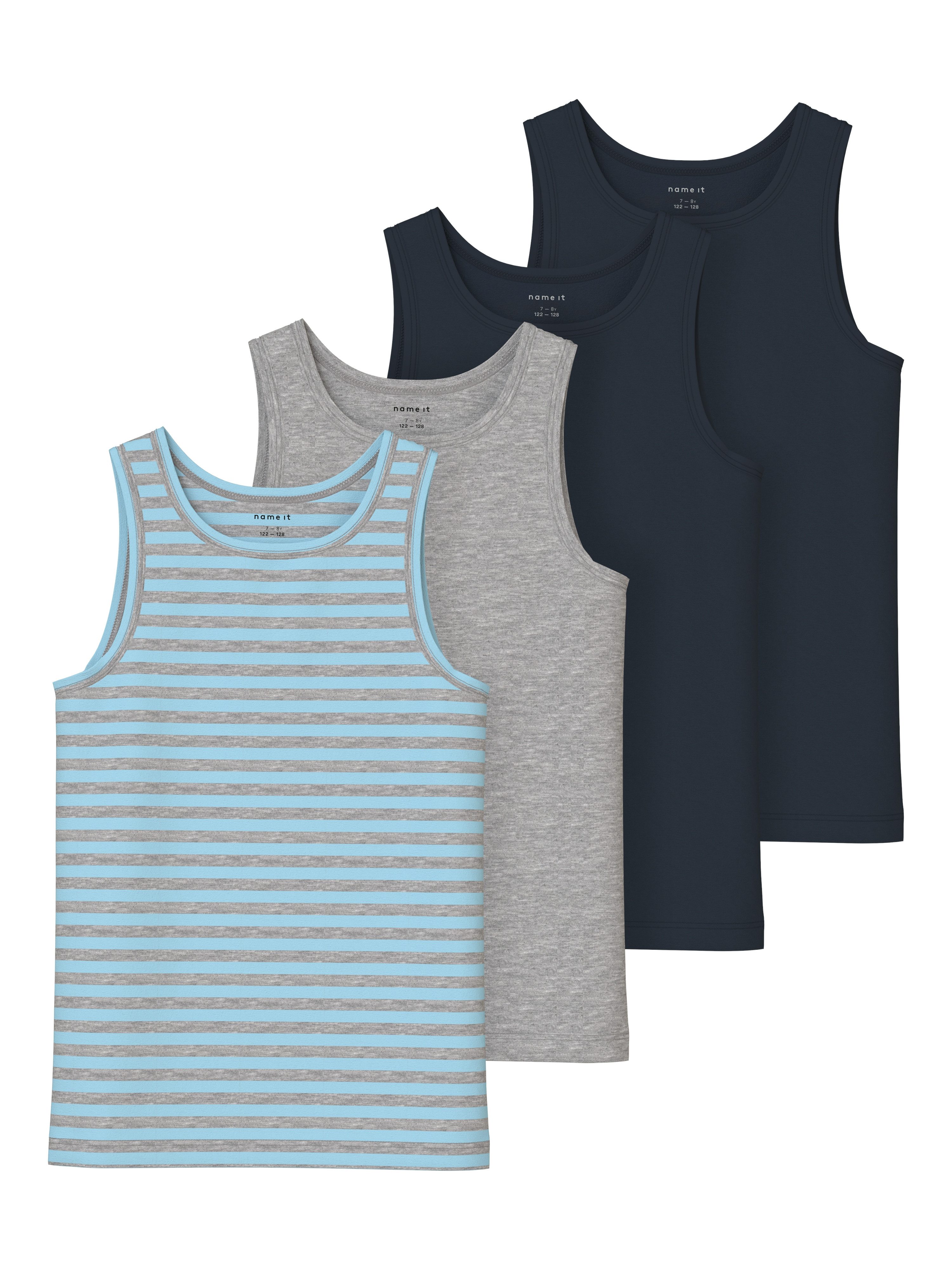 Name It Hemd NKMTANK TOP 4P AQUAMARINE Y/D NOOS (set, 4 stuks)