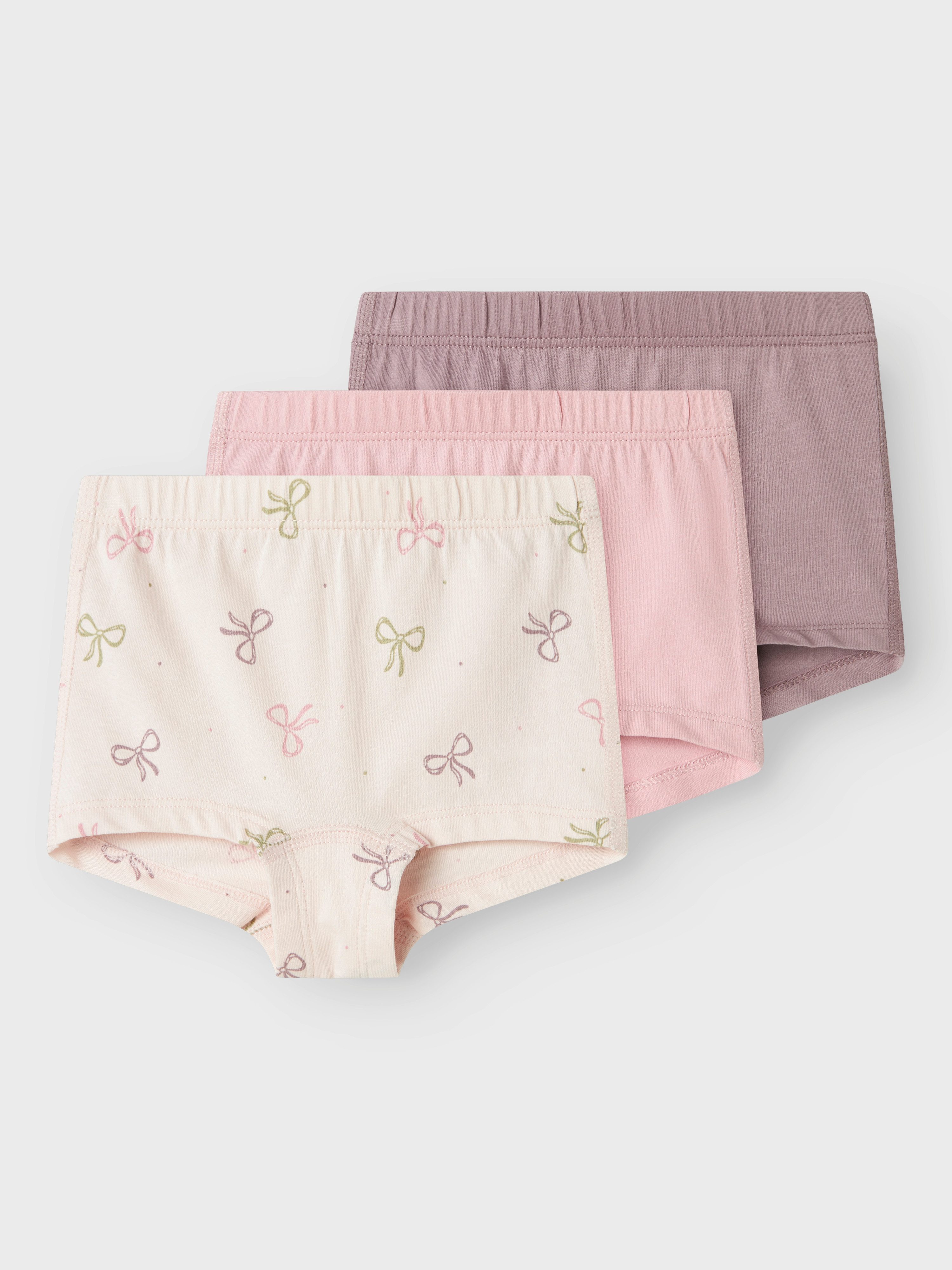 Name It Boxershort NMFTIGHTS 3P BARELY PINK BOW NOOS (set, 3 stuks)