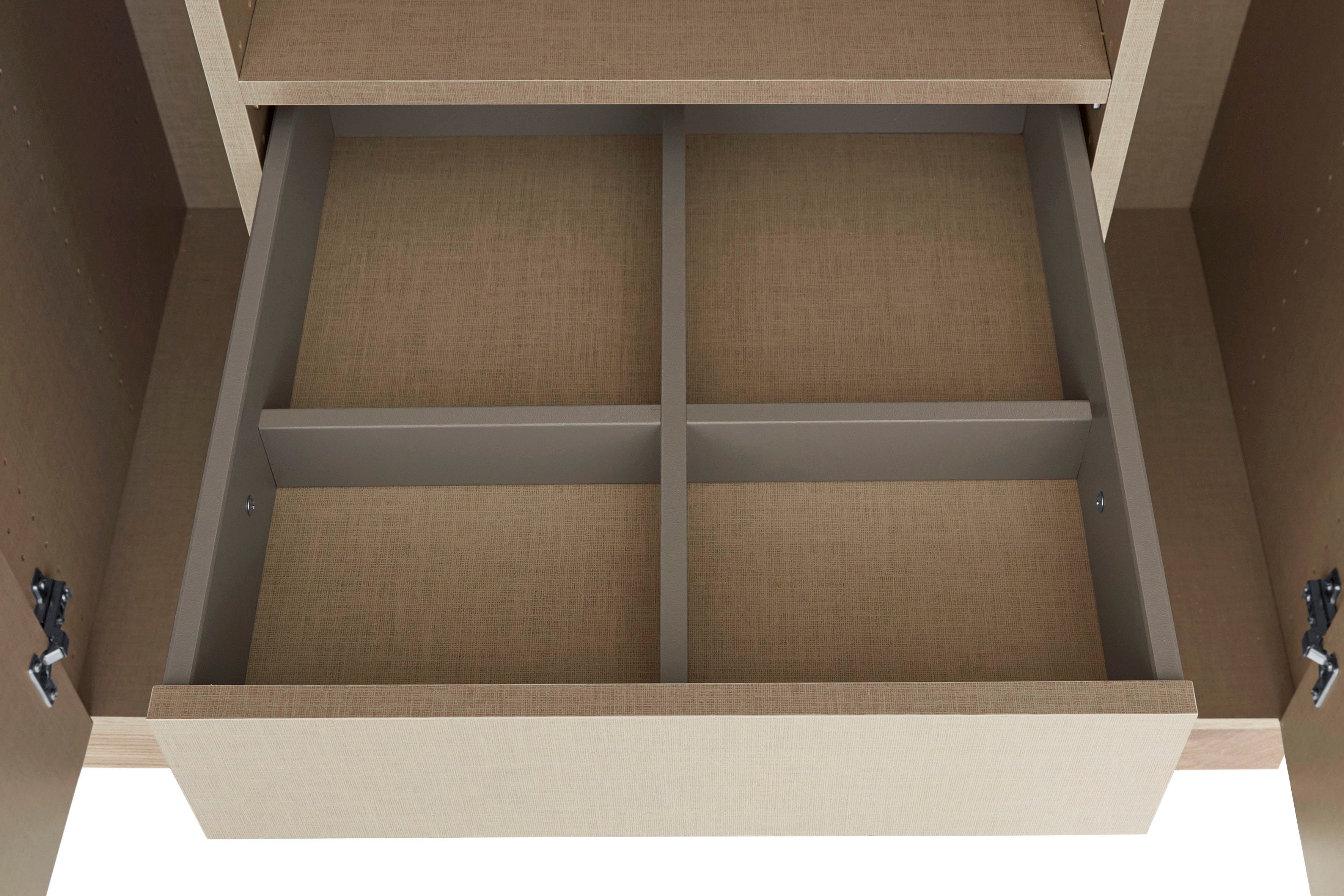 rauch Draaideurkast Kledingkast kast garderobe TOPSELLER OTELI incl. binnenindeling met 3 binnenlades extra planken optioneel met spiegel made in germany