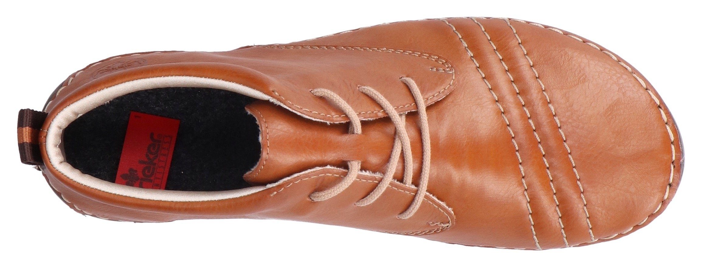 Rieker Hoge veterschoenen met fijne siernaden