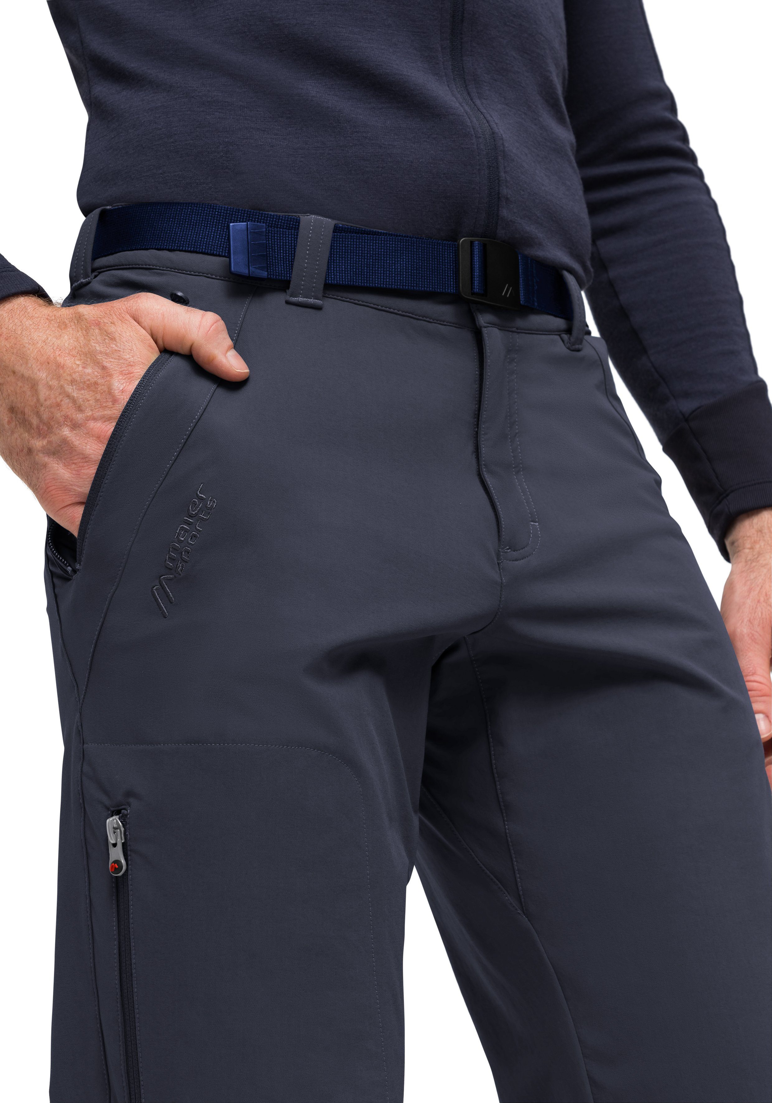 Maier Sports Functionele broek Naturno Heren outdoorbroek, robuuste trekkingbroek, 3 zakken en riem