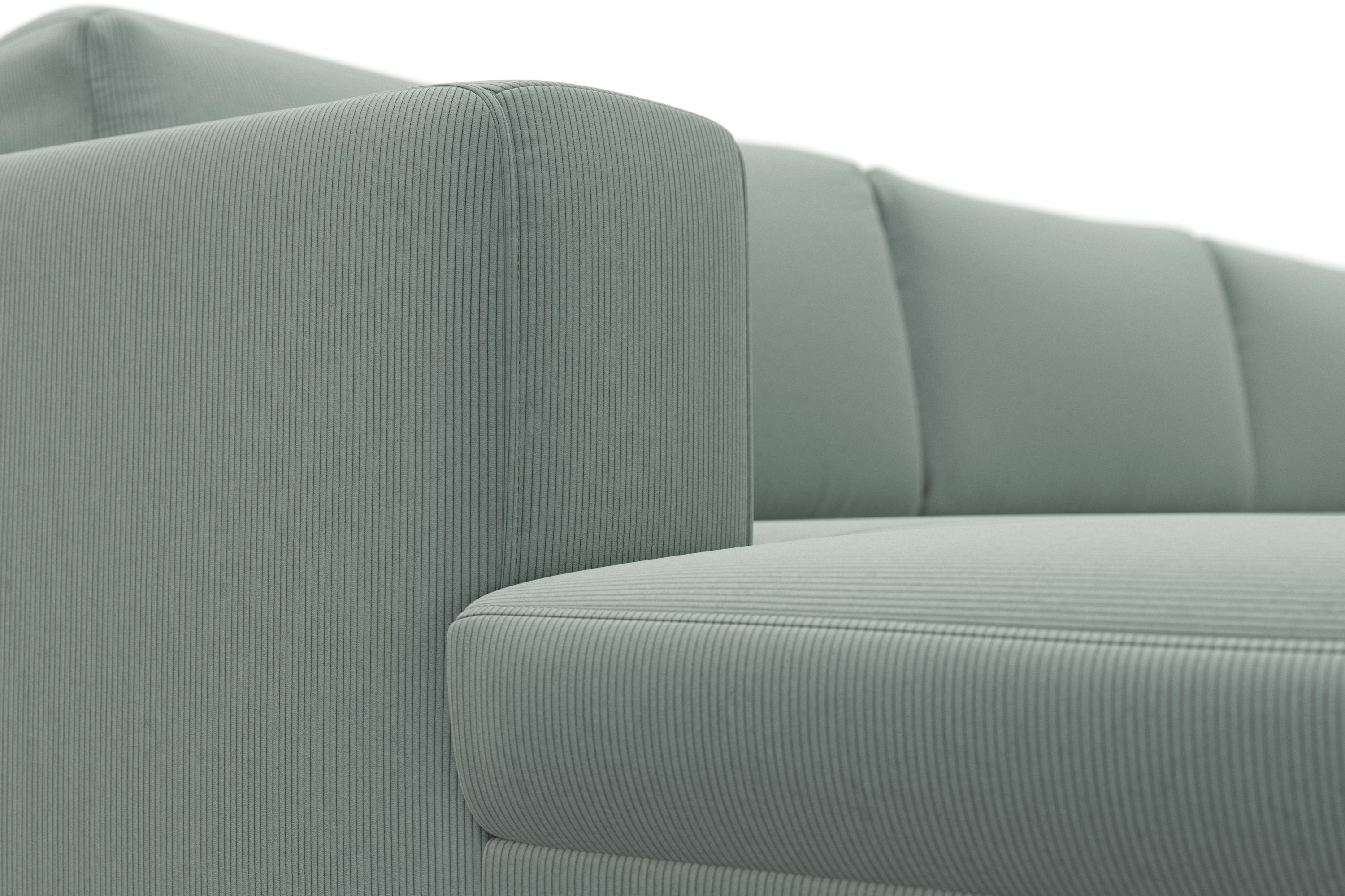 DOMO collection Zithoek Modica U-vorm XXL, in een moderne look met 2 royale récamiers, ook in cord
