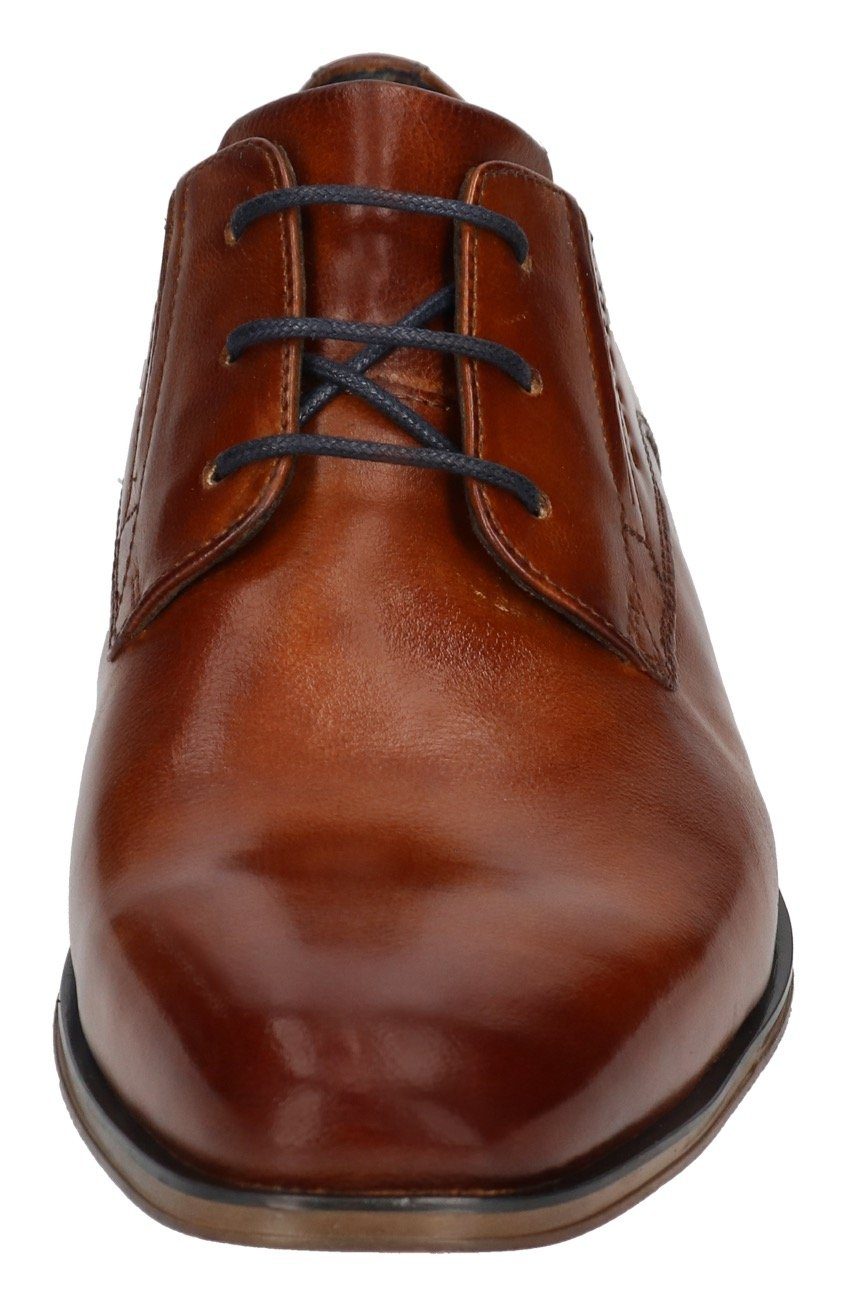Bugatti Veterschoenen Pak schoen, zakelijke schoen met logo en fijne blokhak