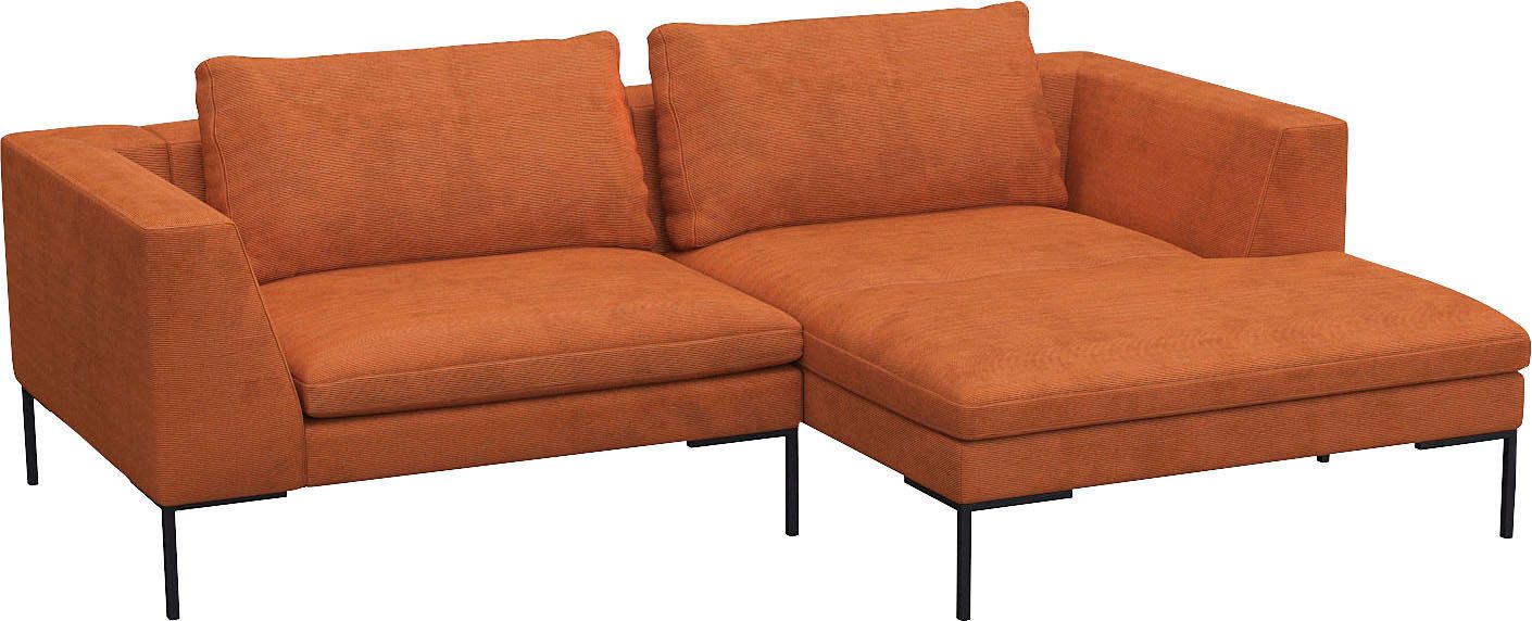 FLEXLUX Hoekbank Loano, super comfortabel zitcomfort door koudschuim in de zitting, L-vorm