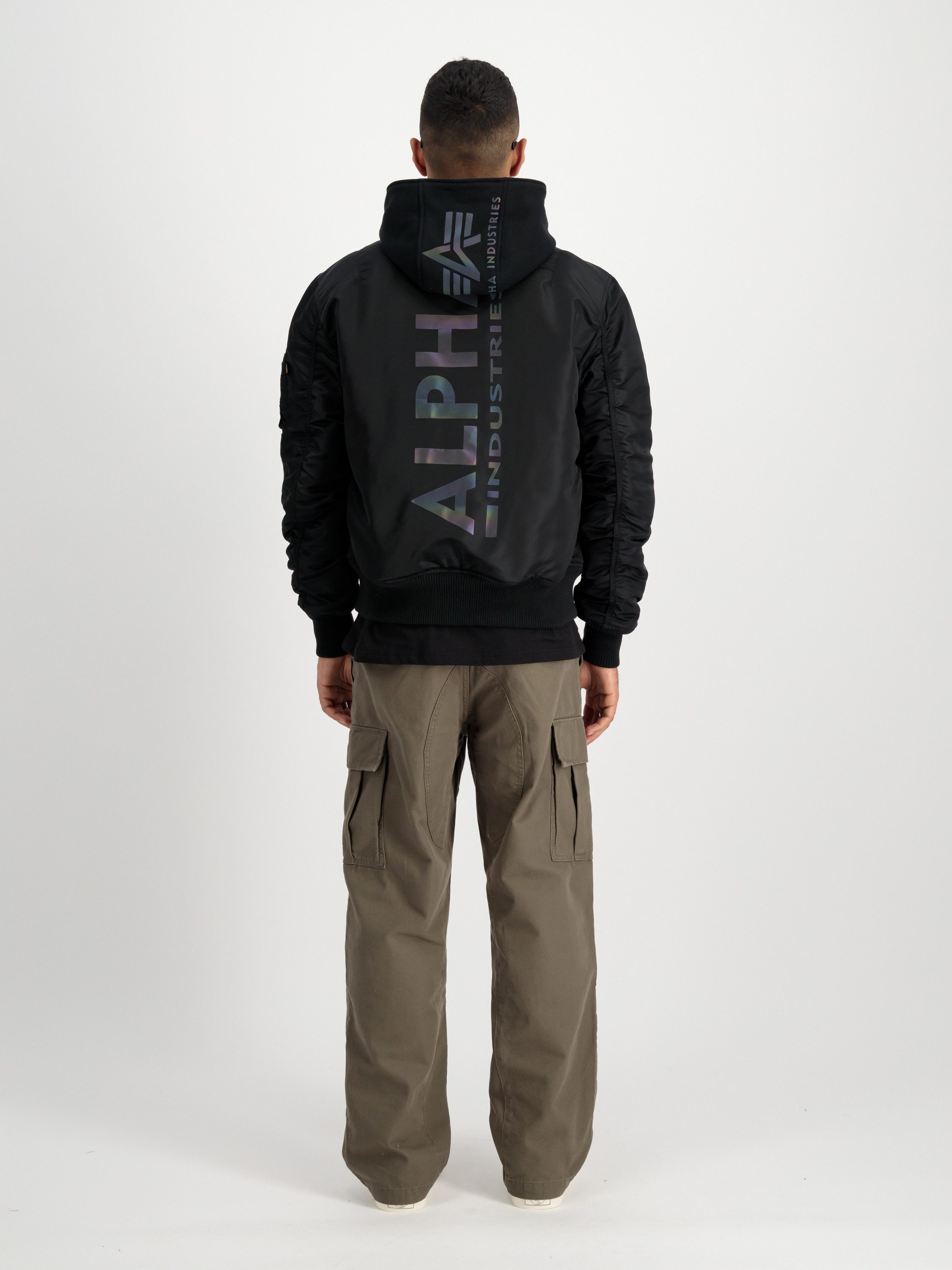 Alpha Industries Bomberjack Alpha Industries Men - Bomber Jackets MA-1 Zip Hood Back Print