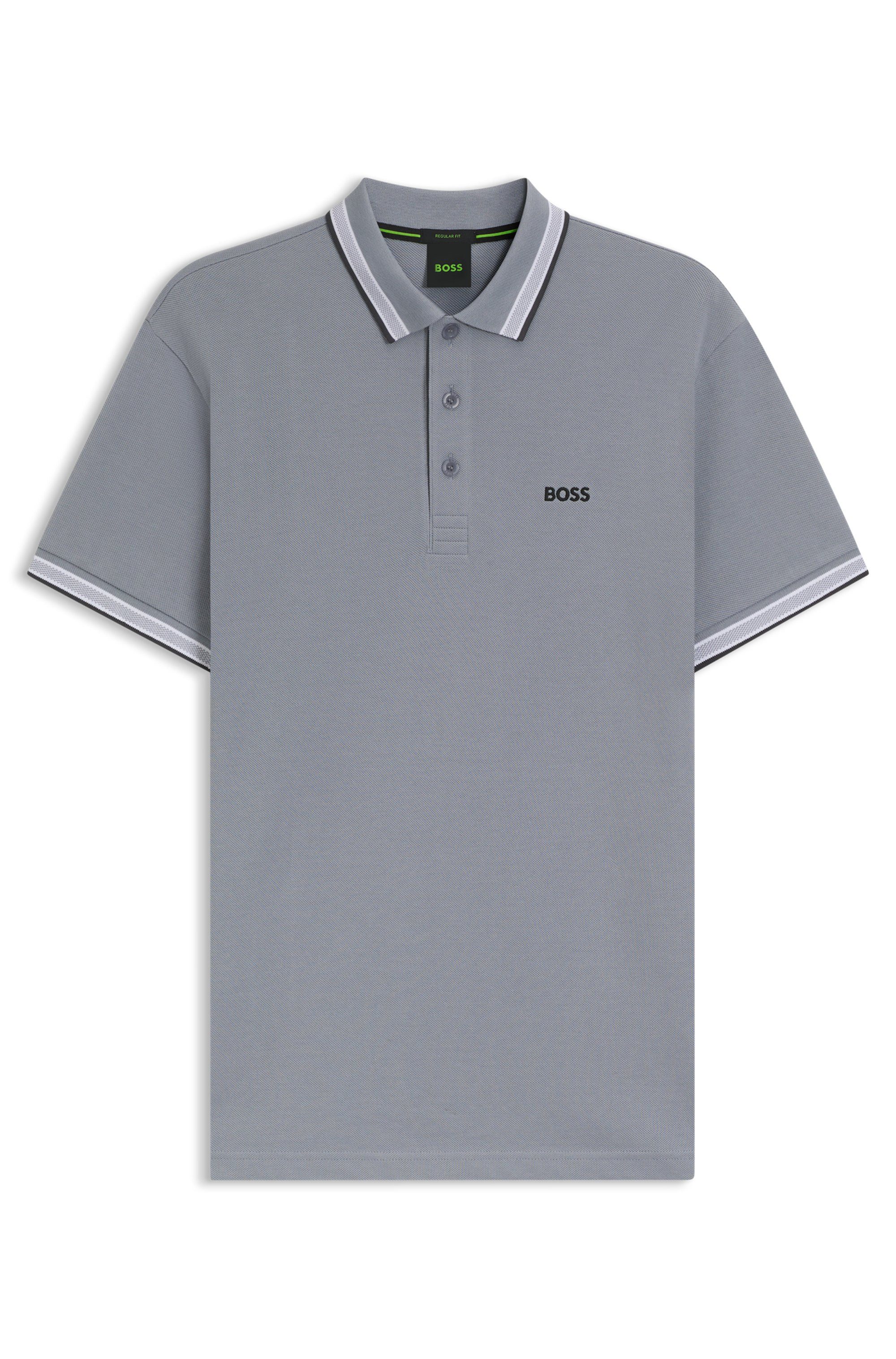BOSS GREEN Poloshirt PADDY met contrasterende strepen aan de kraag