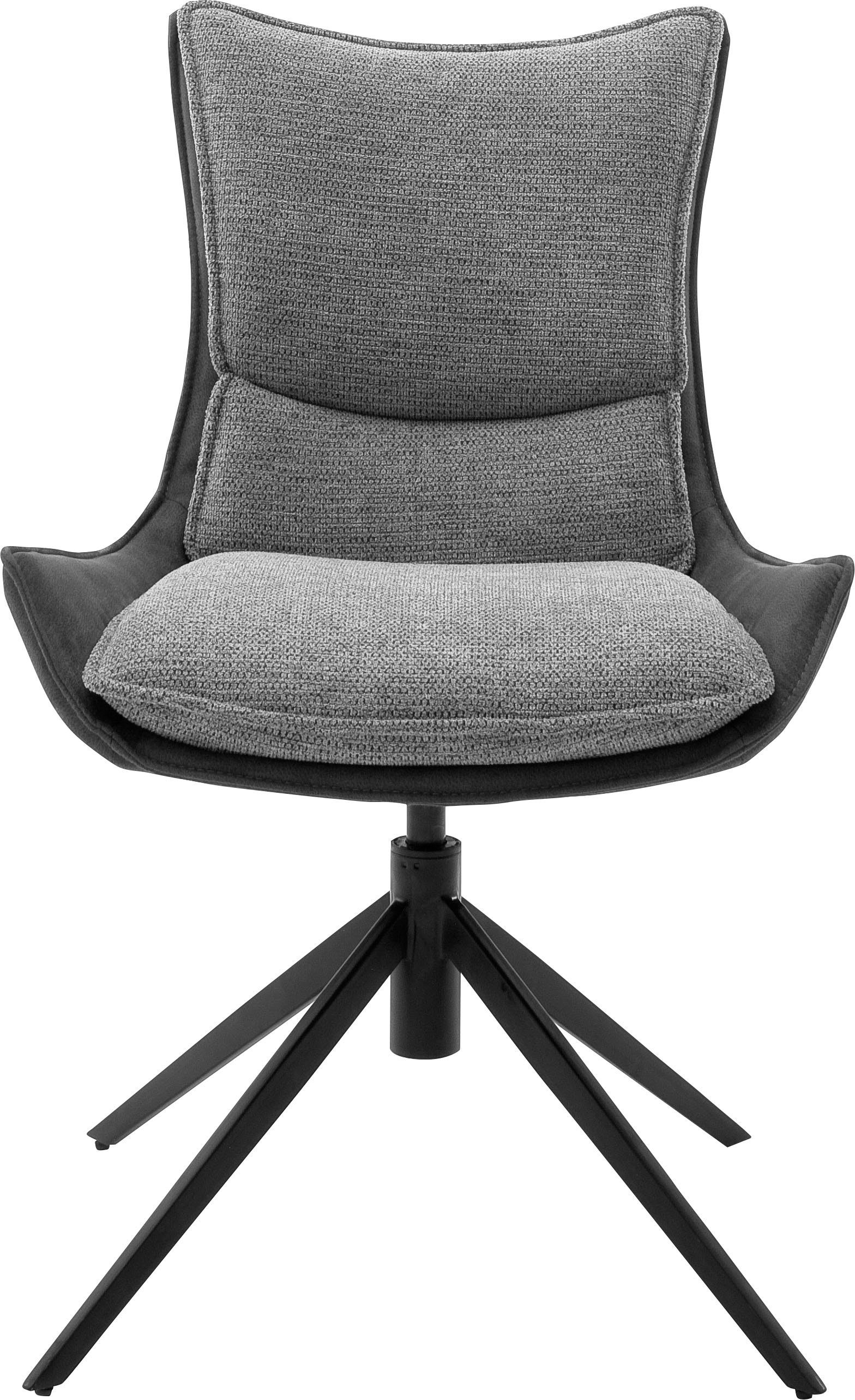 MCA furniture Stoel met 4 poten Kitami Eetkamerstoel draaibaar 360° met nivellering, bekleding, tot 120 kg (set, 2 stuks)