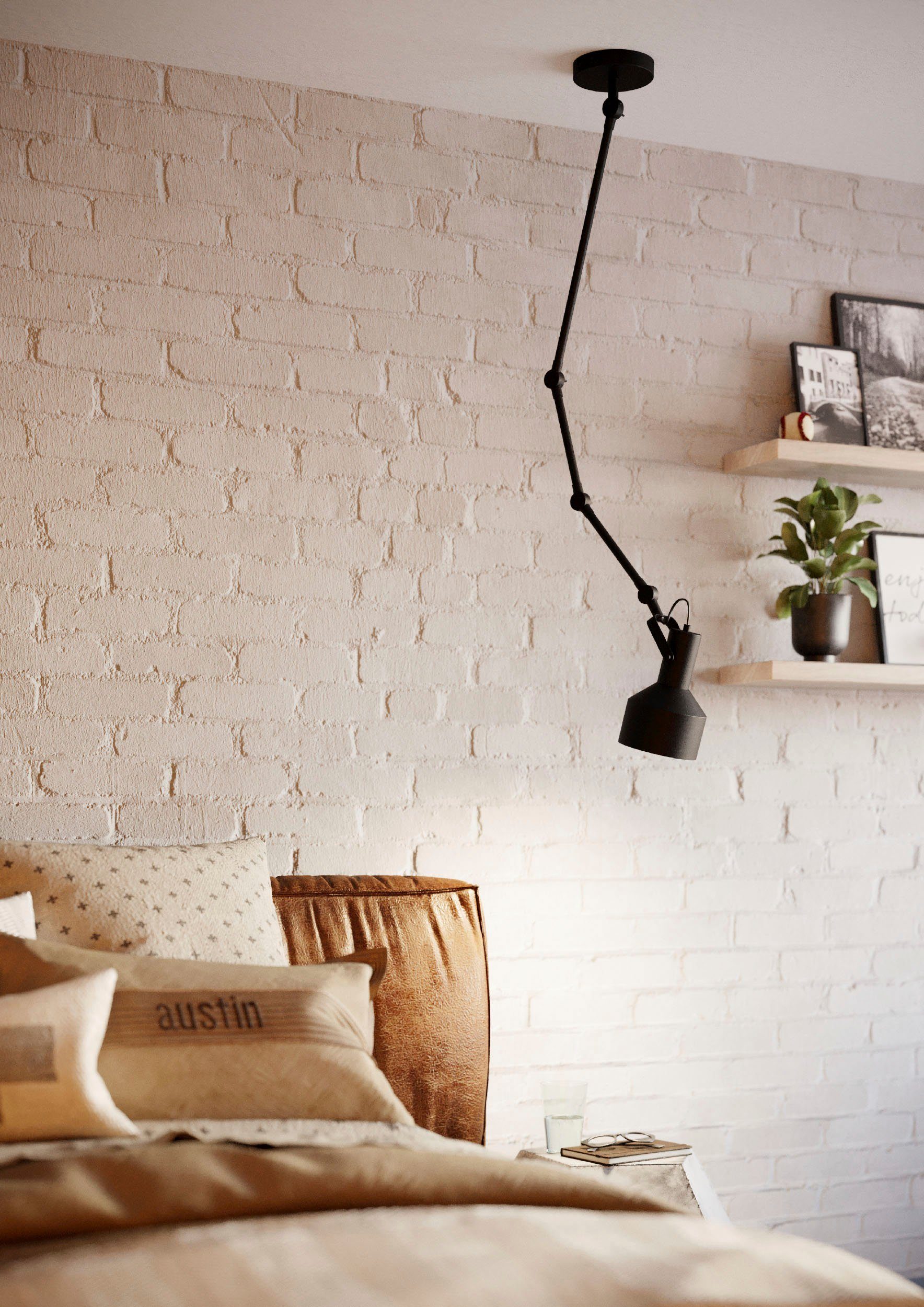EGLO Plafondlamp TAKELEY Plafondlamp in zwart van staal - excl. E27 - 28W (1 stuk)