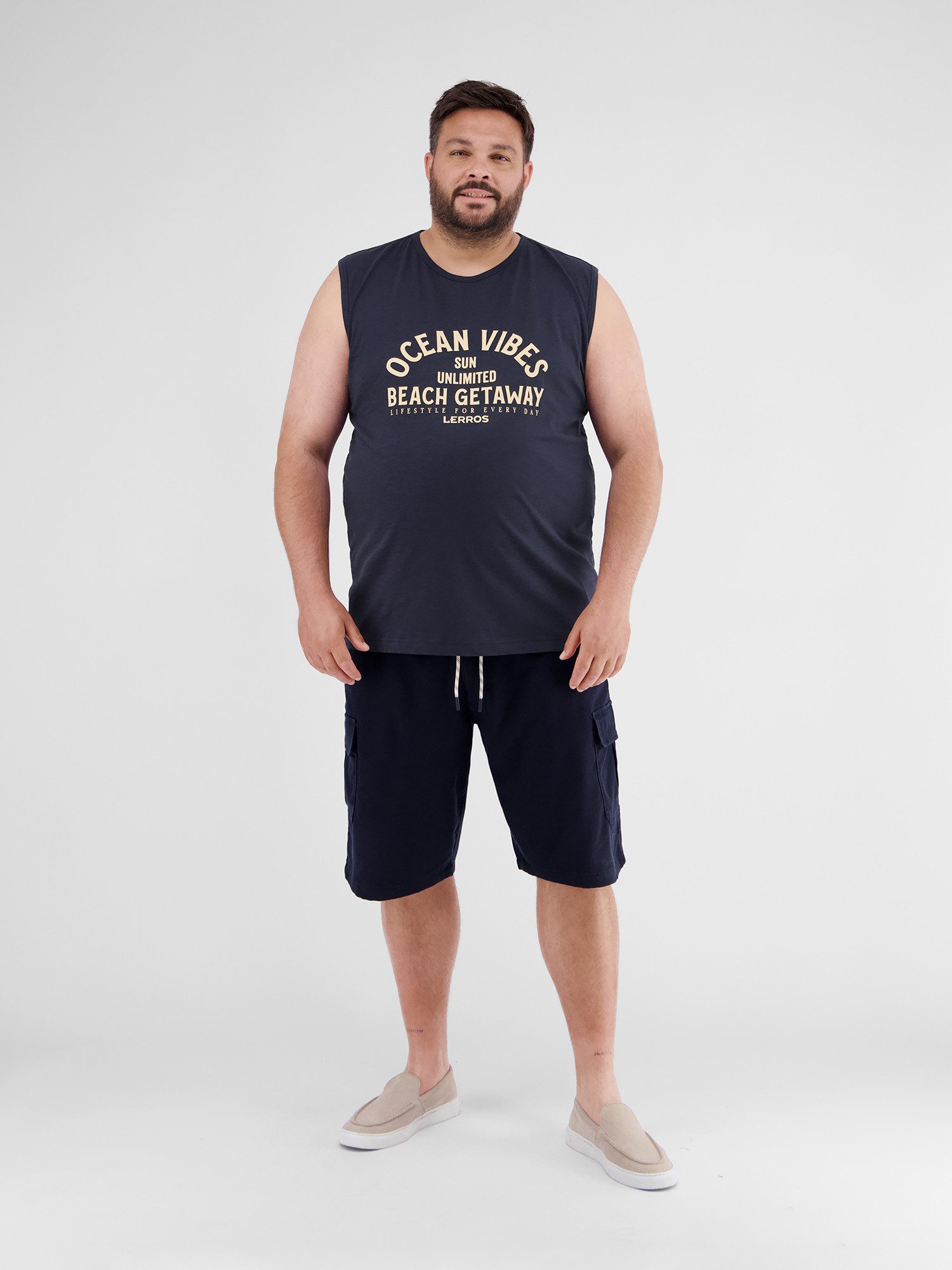 Lerros Muscle-shirt LERROS print tanktop in grote maten