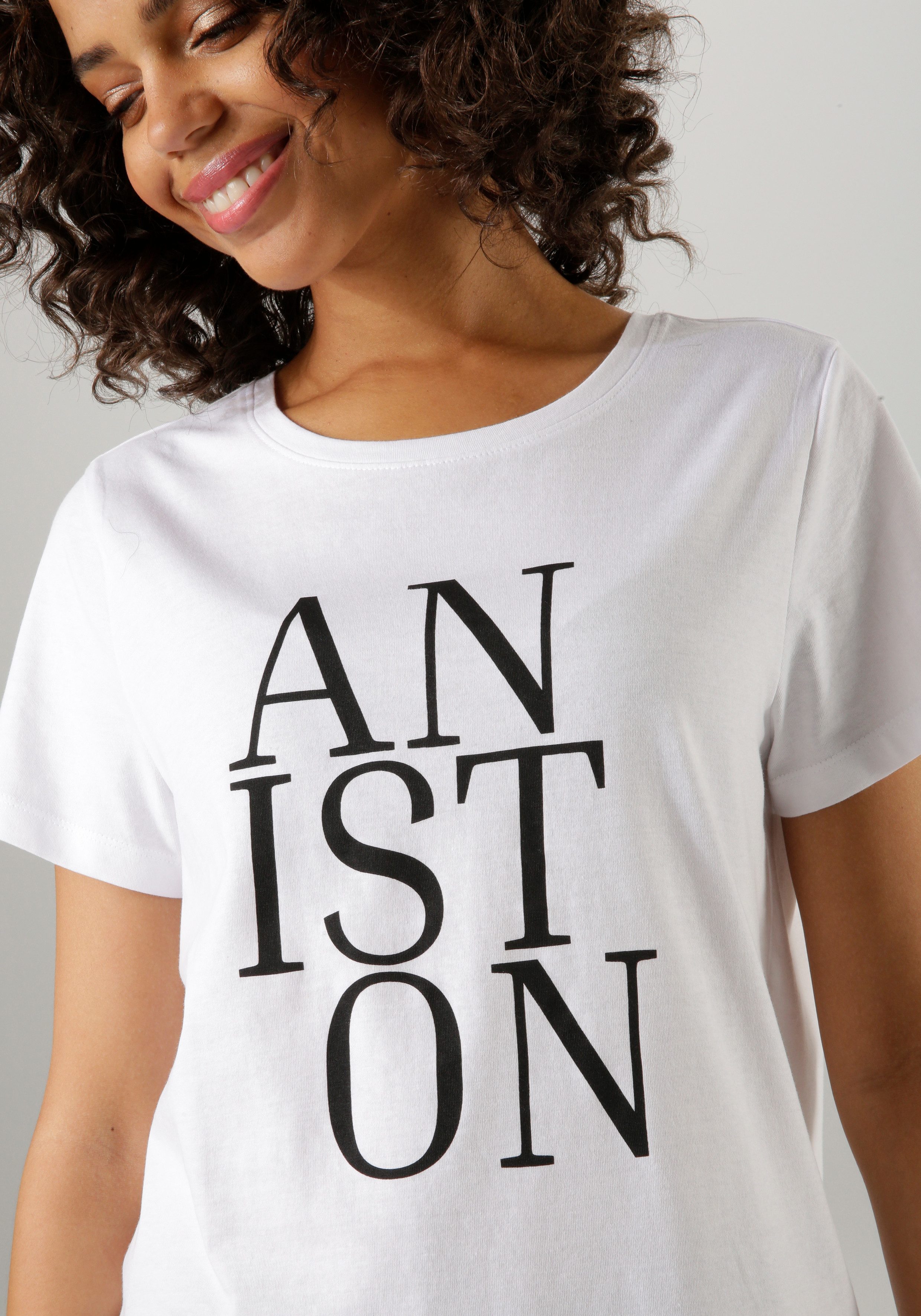 Aniston CASUAL T-shirt met aniston-opdruk