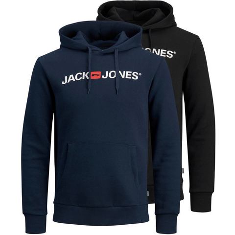 Jack & Jones hoodie CORP OLD LOGO SWEAT HOOD (set, 2-delig, Set van 2)