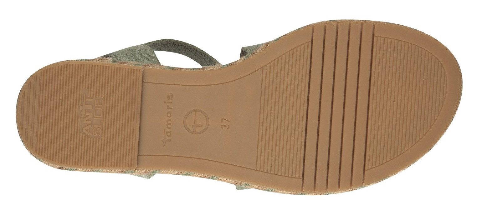 Tamaris Sandalen , plateau, sandalette, zomerschoen met contrast-details