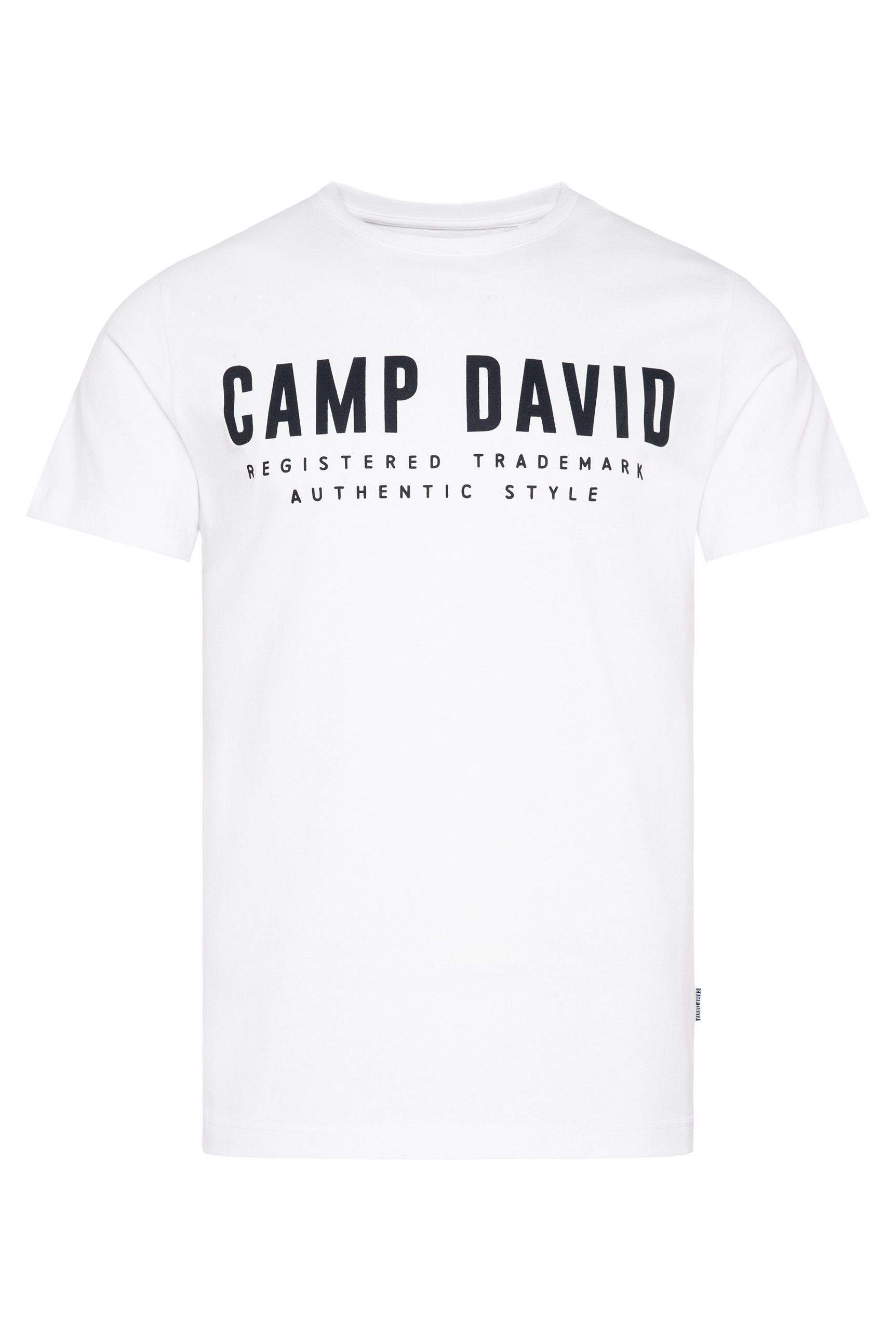 CAMP DAVID T-shirt met logoprint voor