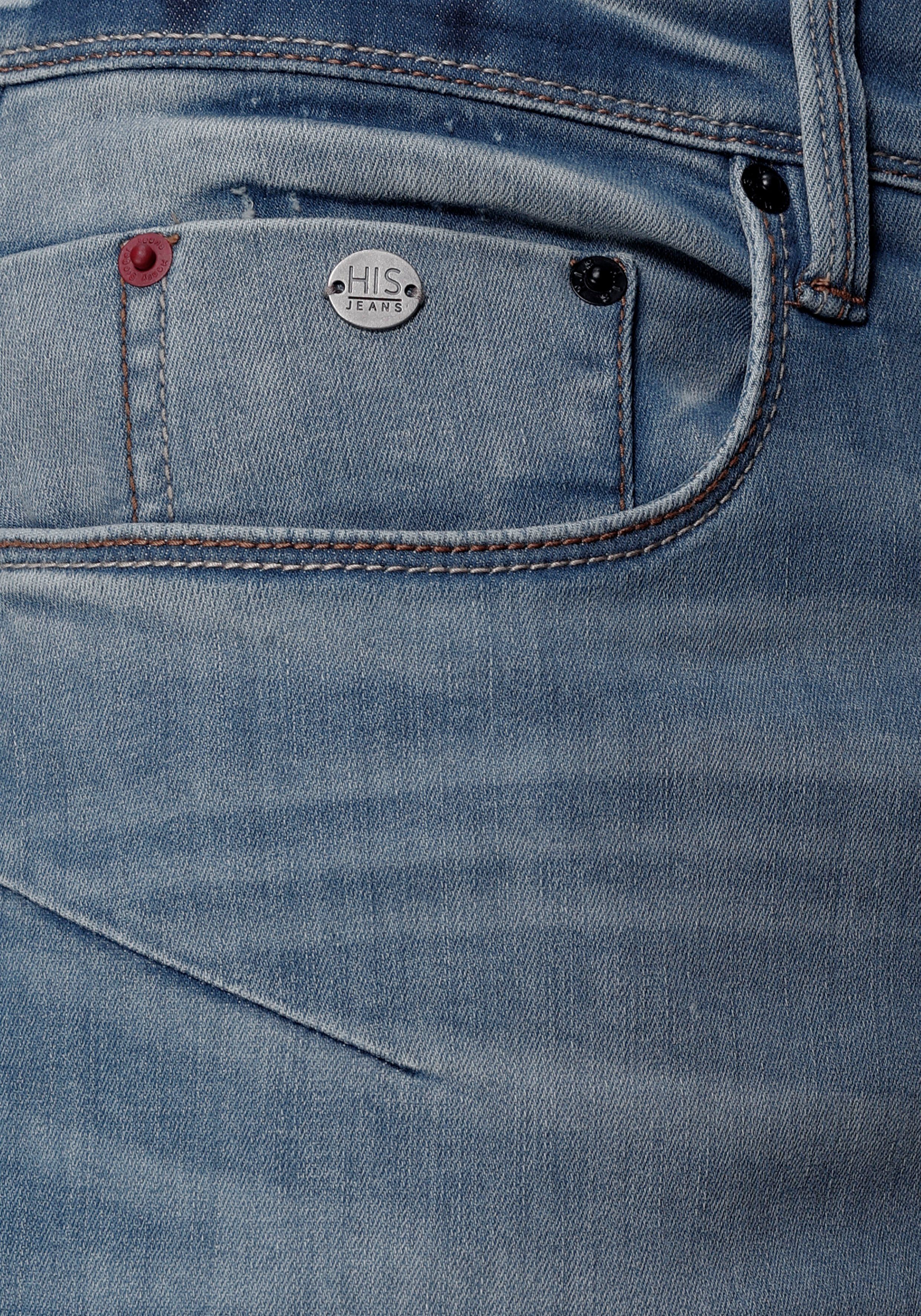 H.I.S Comfort fit jeans ANTIN comfortabele pasvorm, rechte pasvorm, met used-wassing
