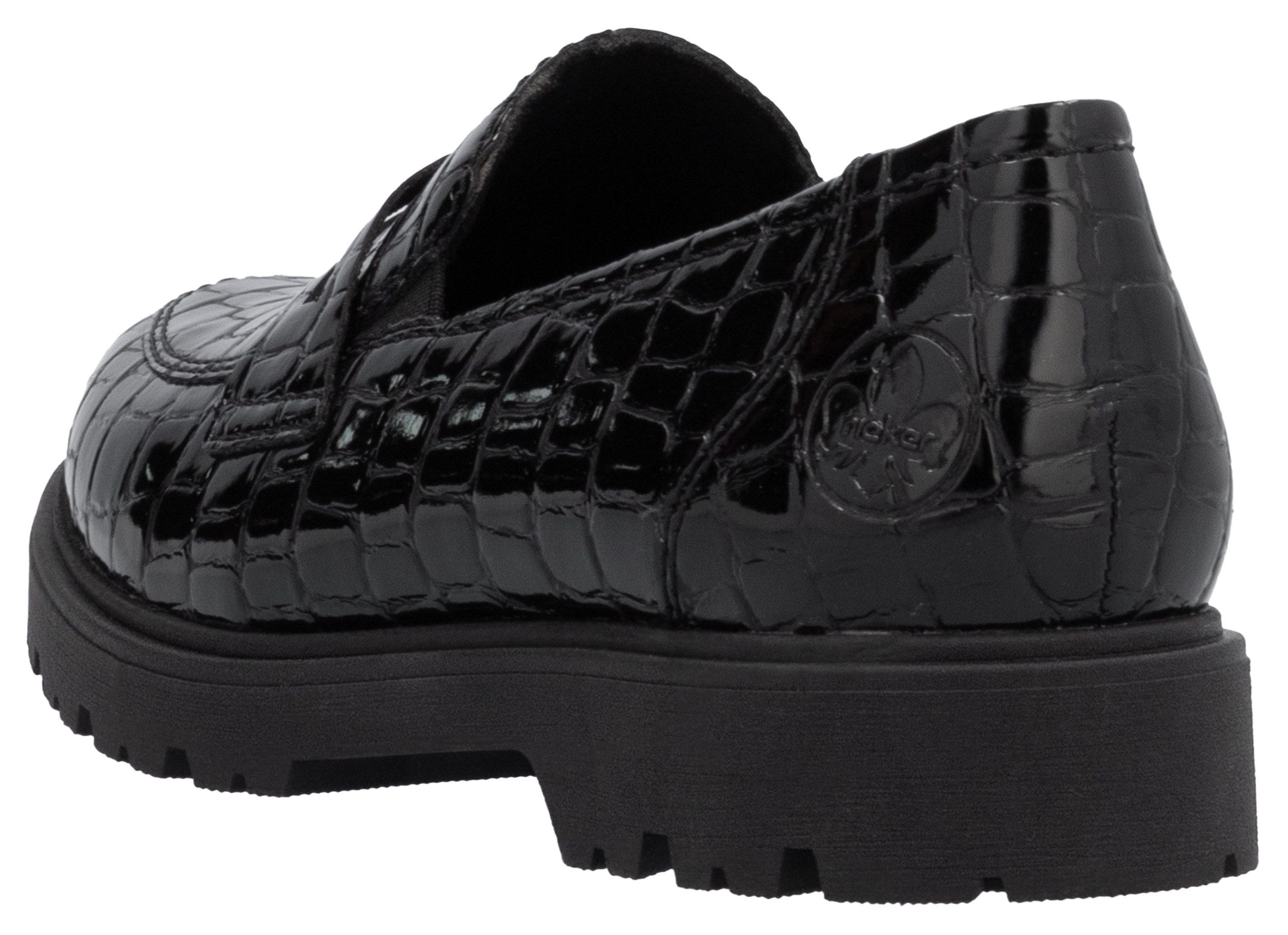 Rieker Loafers slippers, instapschoen, college schoenmet kleine elastieken