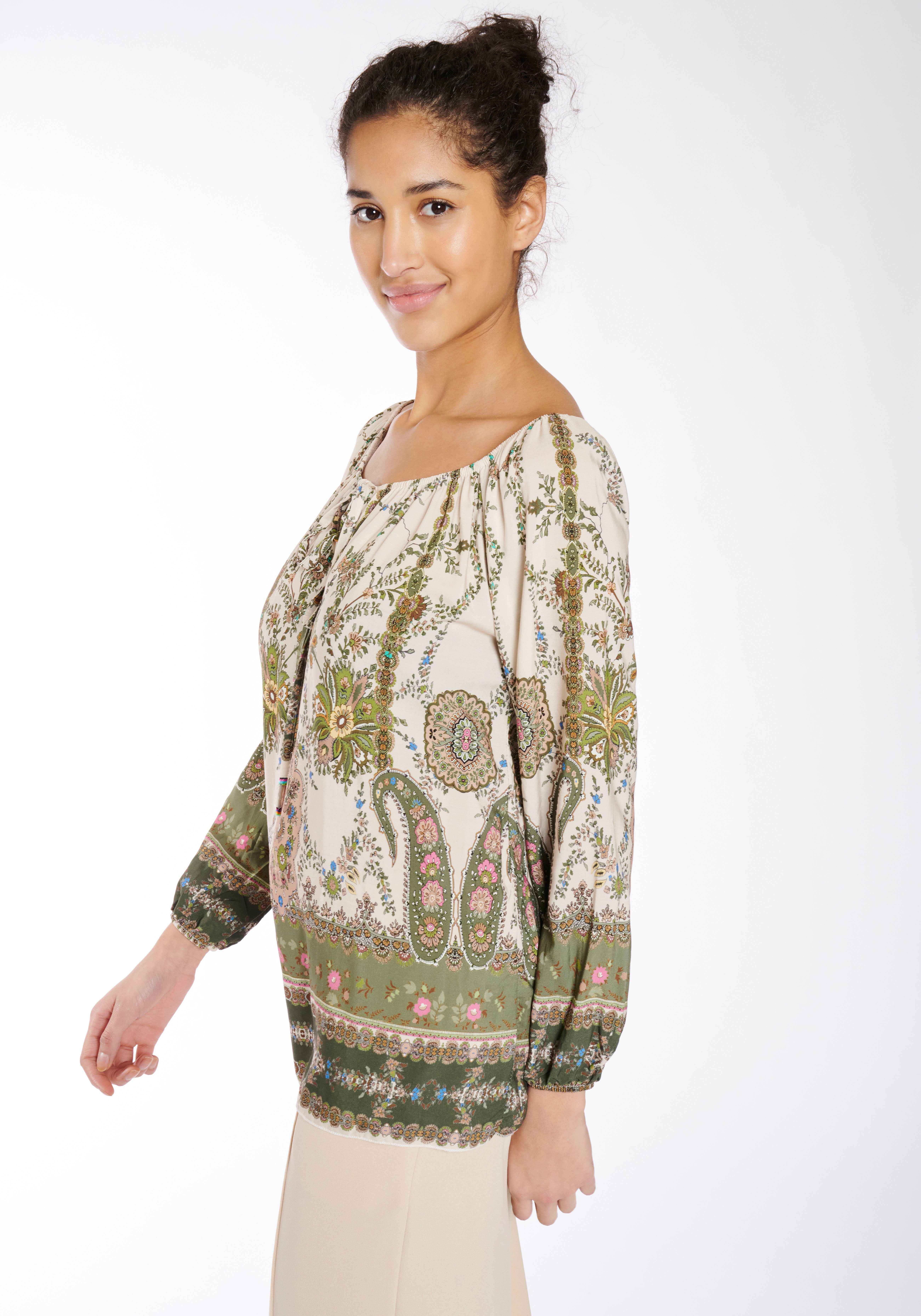HaILYS Shirt LS V TP Ly44ra met all-over motief