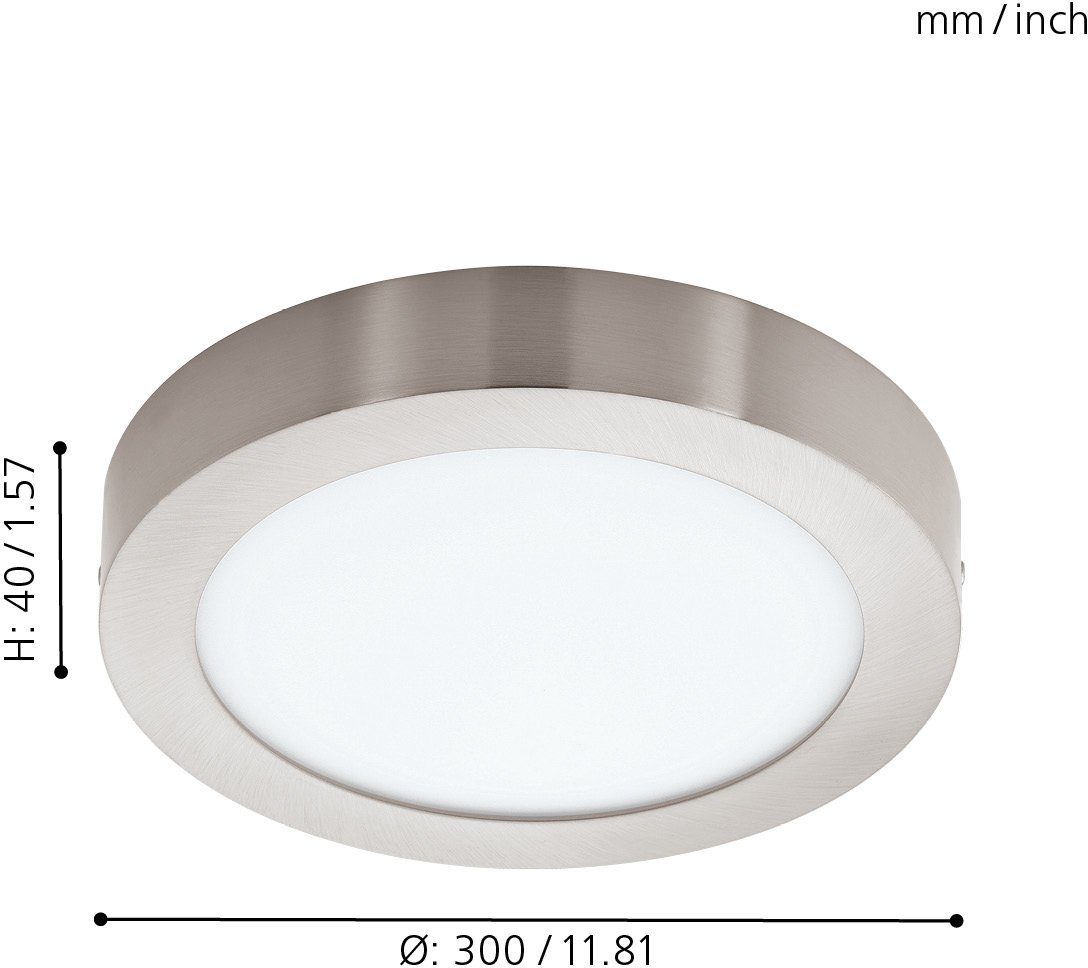 EGLO Opbouwarmatuur FUEVA-C Smart Home plafondlamp 30 cm ø, dimbaar, wittinten en kleuren instelbaar