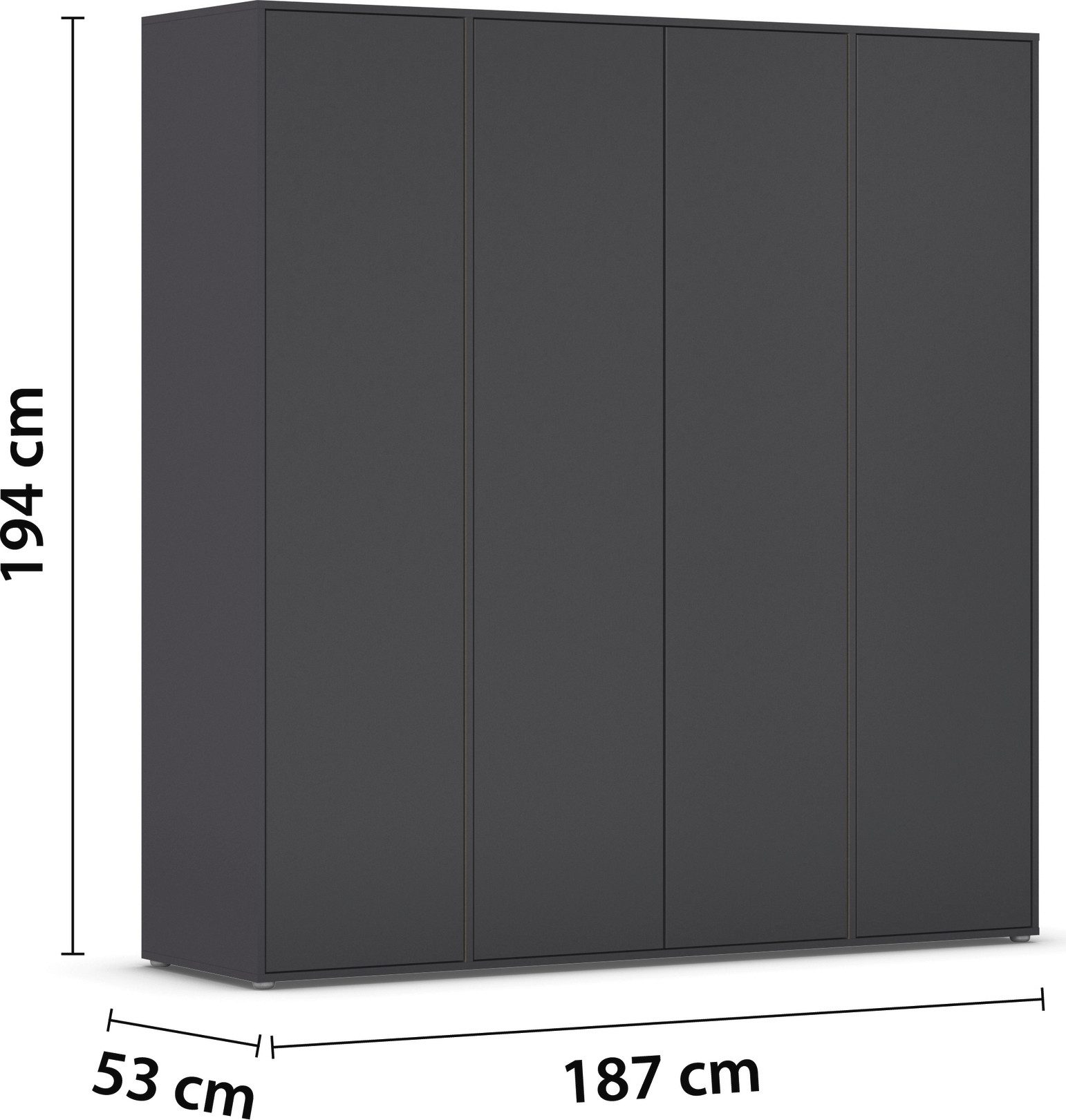 rauch Draaideurkast Kledingkast Kast Garderobe Wasmand NABILA veel Opbergruimte in 2 breedtes met push-to-open functie bestseller made in germany
