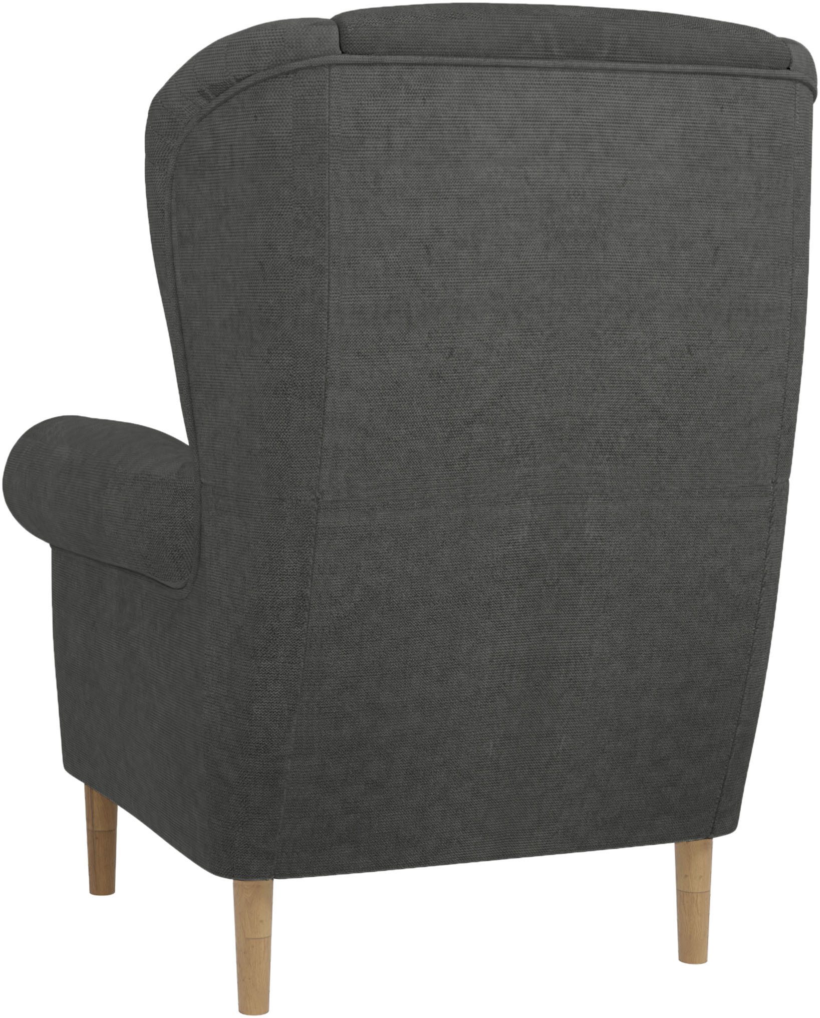 Home affaire Oorfauteuil OSTIANO BxDxH: 80x82x98 cm, fauteuil Uniek stuk, dikke gebogen armleuningen, effen en geruit