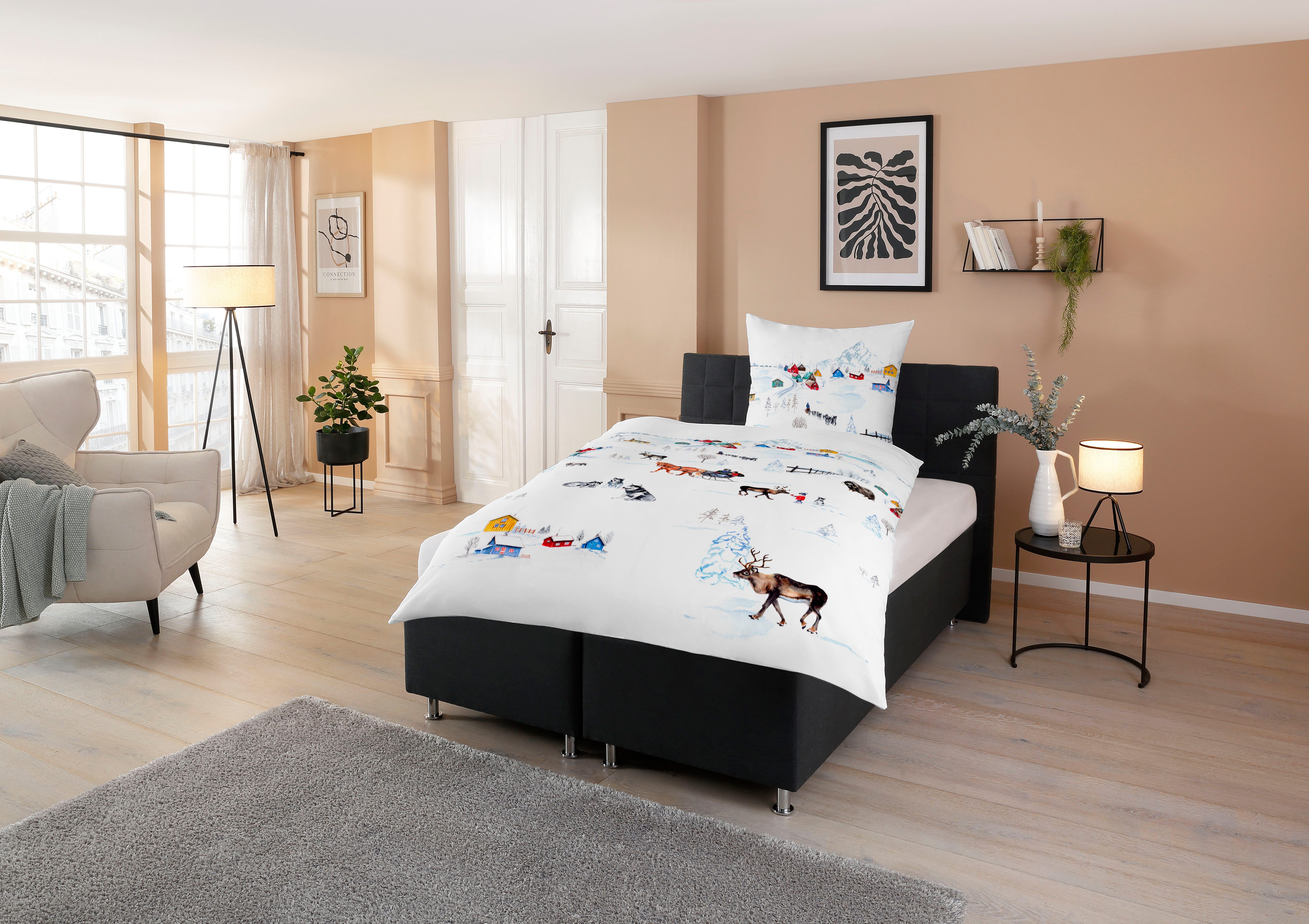 CASATEX Beddengoed Scanda scandinavisch ontwerp, betoverend winterontwerp (2-delig)