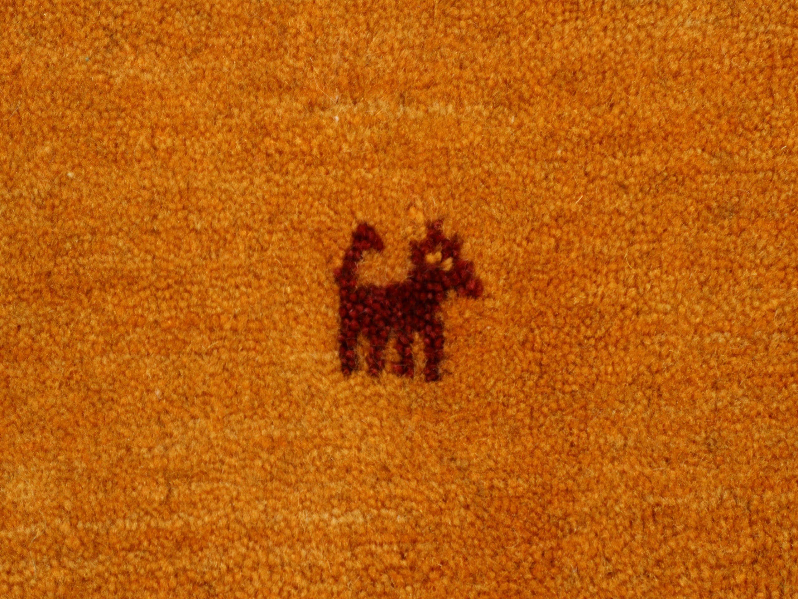 carpetfine Wollen kleed Gabbeh uni zuivere wol met de hand geweven, gabbeh diermotief warm omgevingsklimaat vele maten