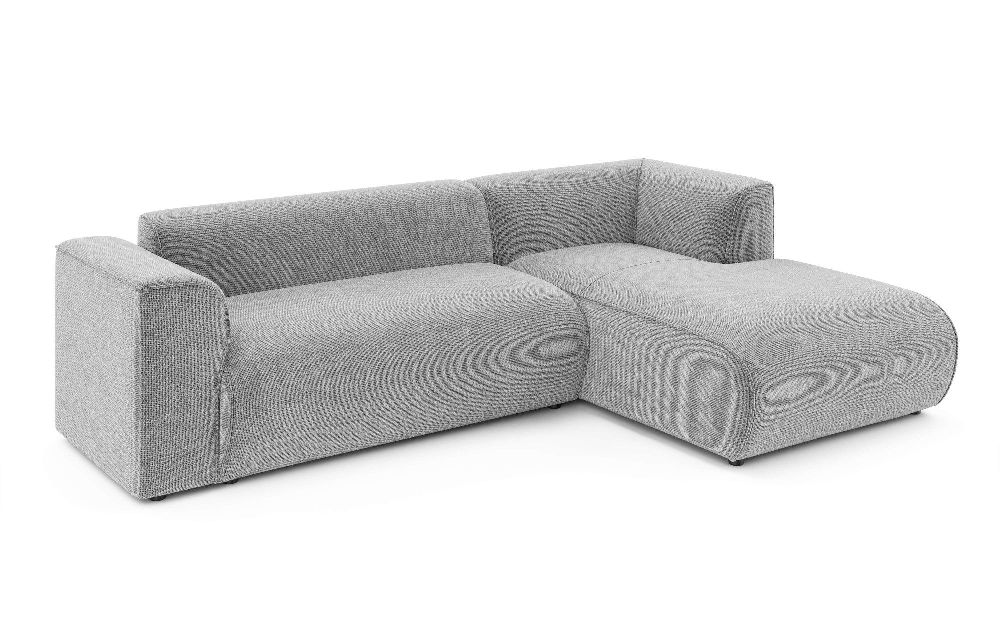 INOSIGN Hoekbank MERID L-vorm (257 cm), tijdloos & stijlvol ontwerp Uitgebreid gepolsterd, in cord, chenille en structuur