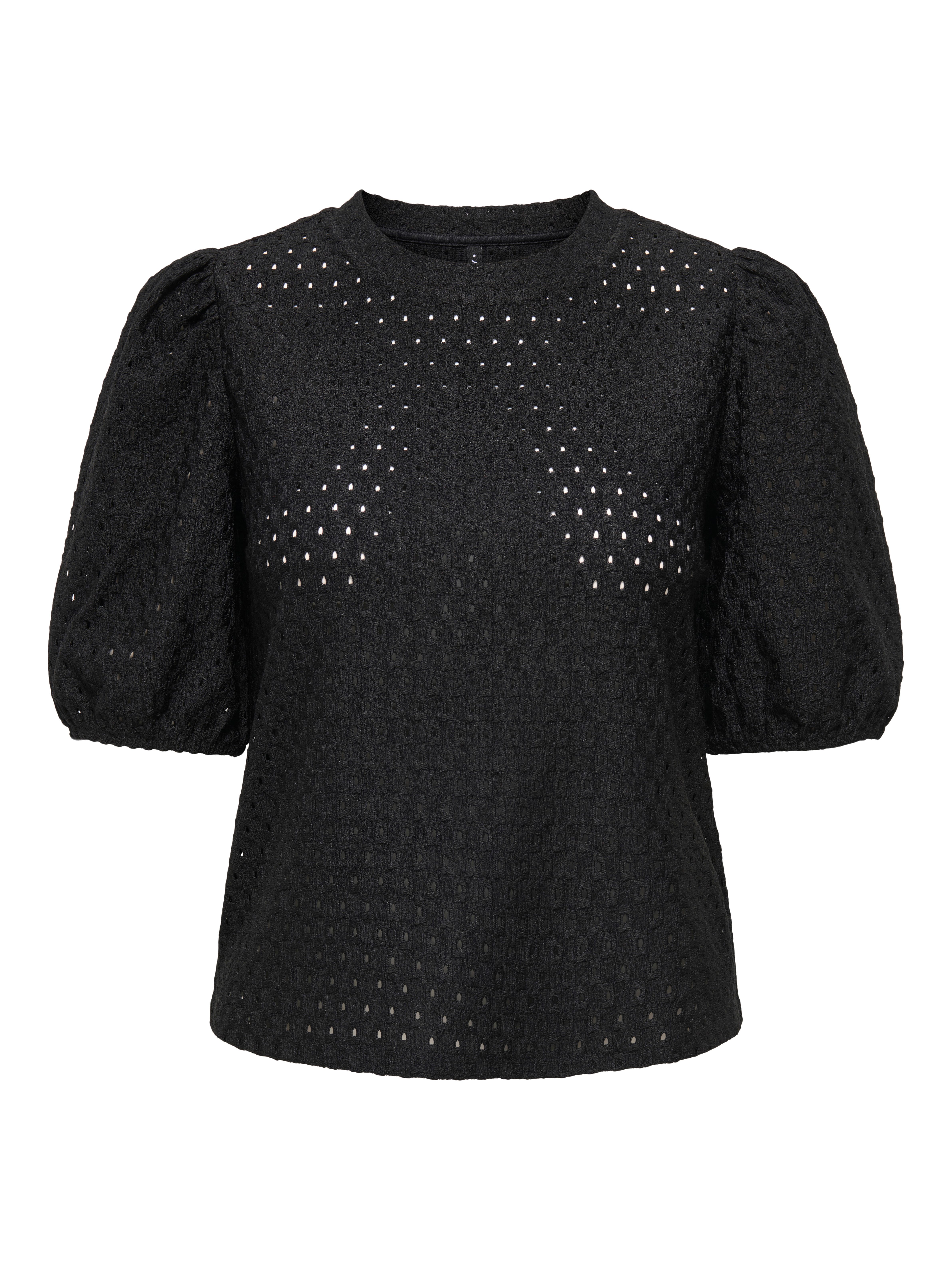 Only Shirt met korte mouwen ONLELISA S/S O-NECK TOP BOX JRS