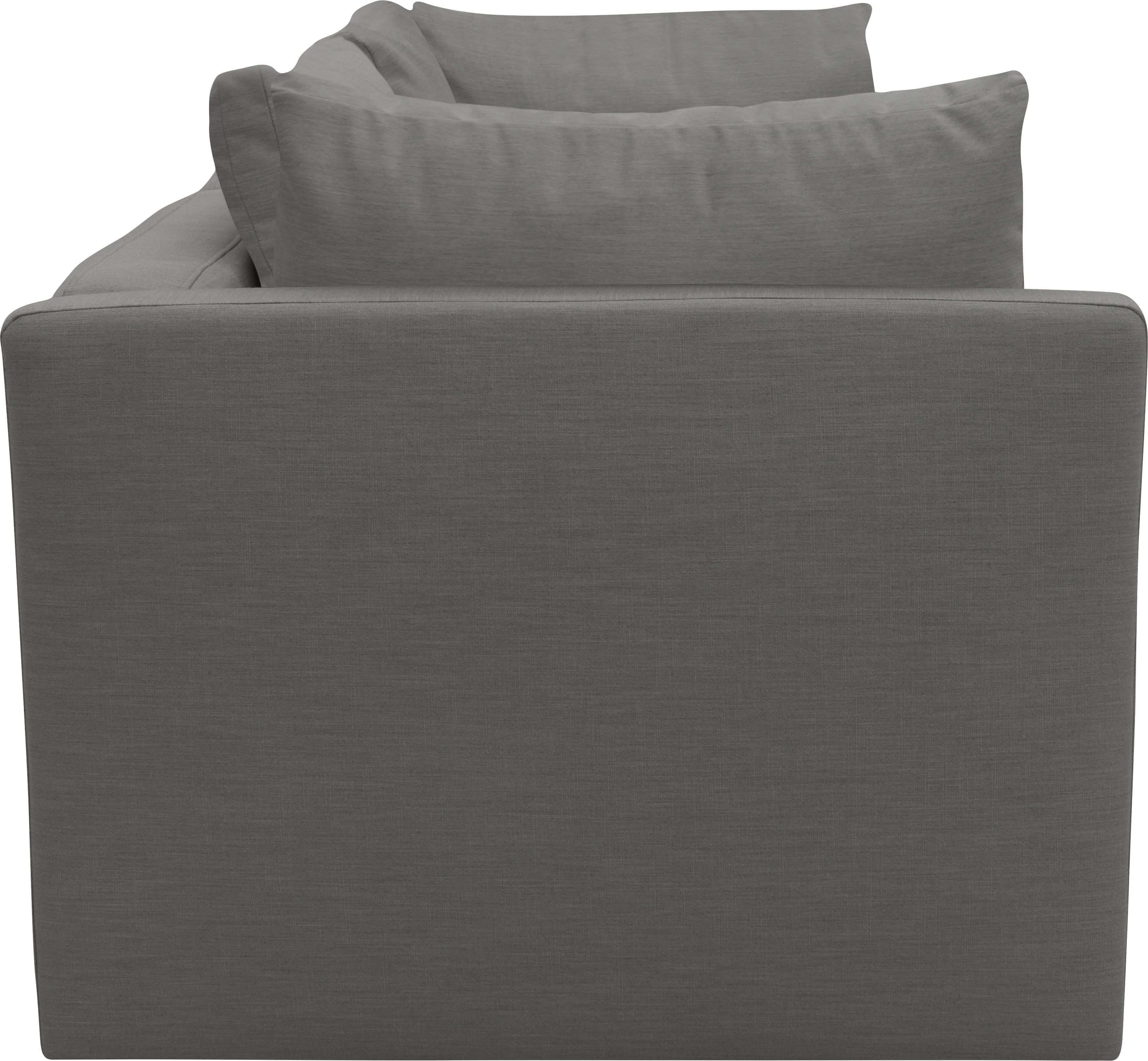 DOMO collection 2-zitsbank Solskin, individueel uitbreidbaar/combineerbaar met losse kussens. rug- en zijpanelen als steeksysteem.