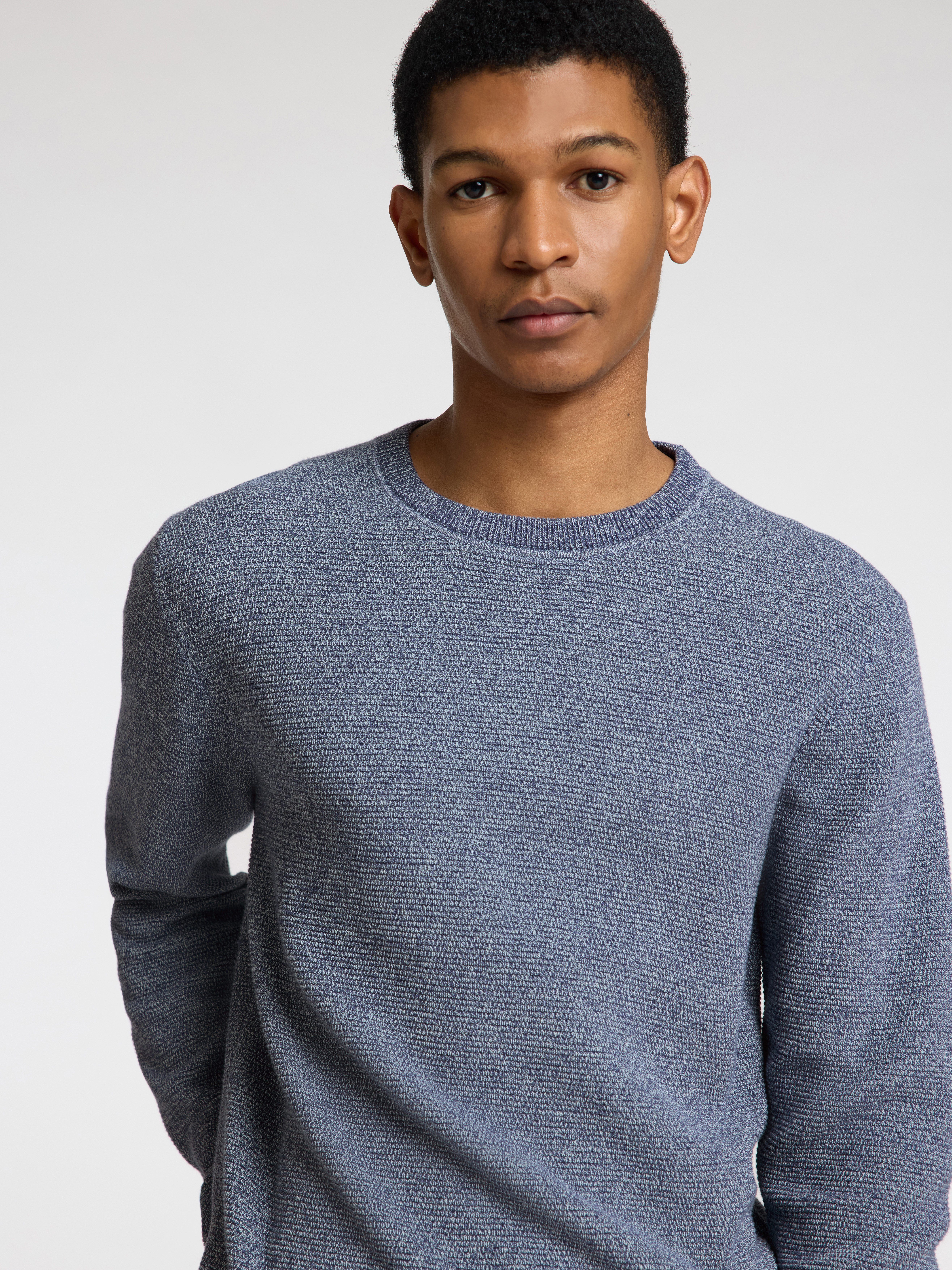 SELECTED HOMME Gebreide trui SLHROSS LS KNIT STRUCTURE CREW NECK NOOS