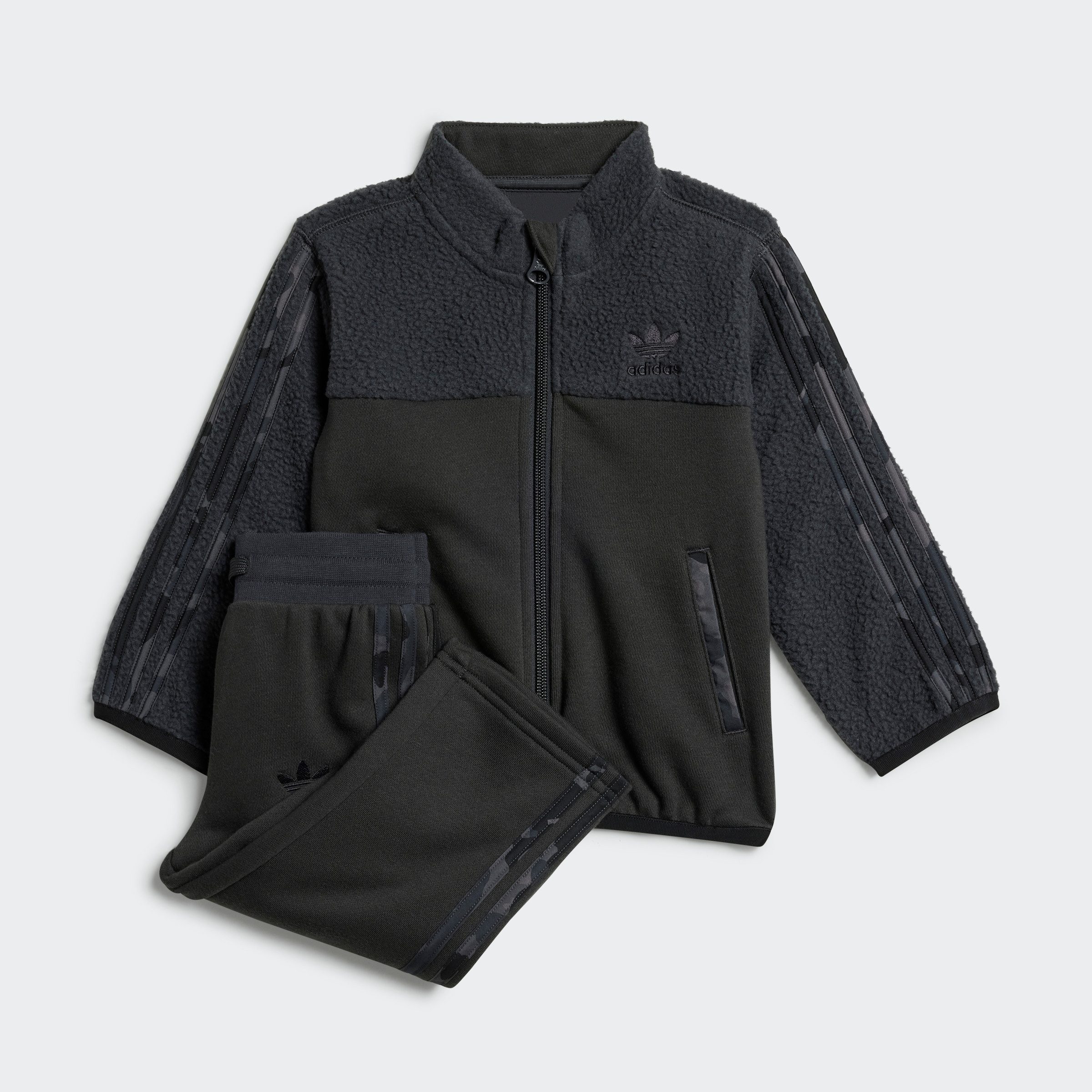 adidas Originals Trainingspak POLAR FLEECE ST (2-delig) kinderen trainingspakken maat 62 grijs