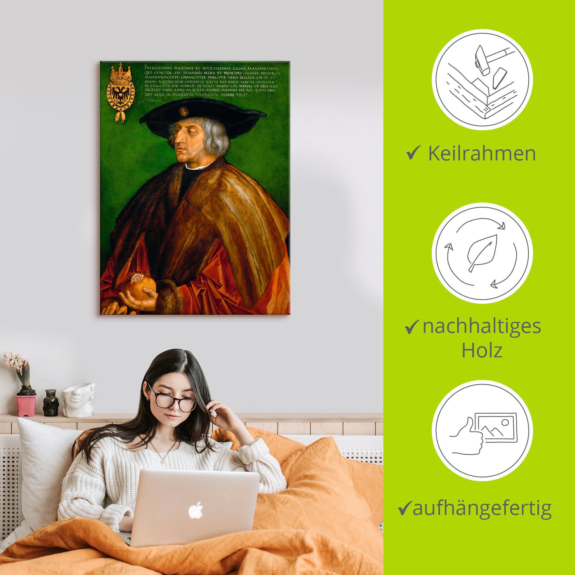 Artland Artprint op linnen Keizer Maximilian I. 1519.