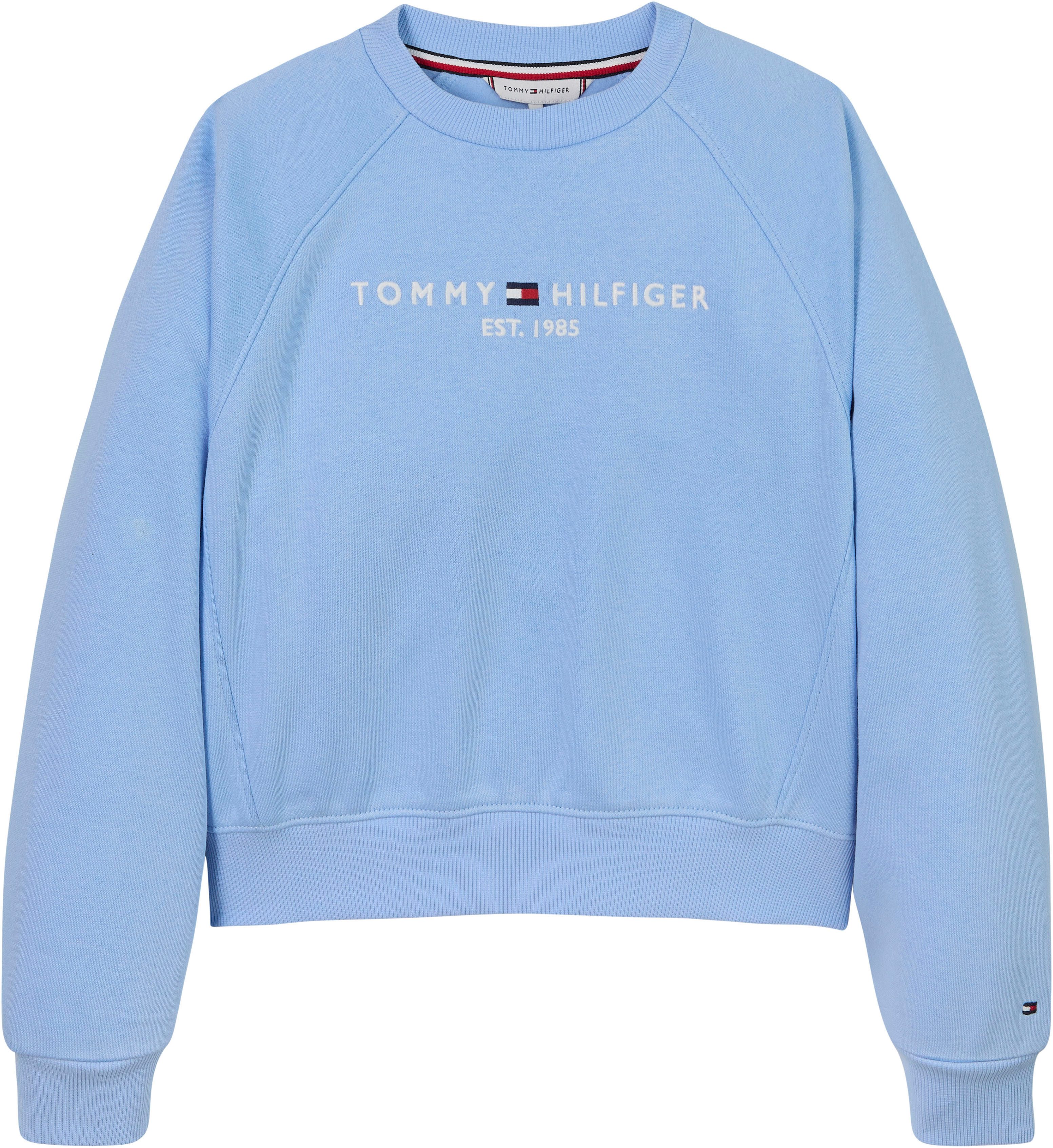 Tommy Hilfiger Sweatshirt ESSENTIAL EMBROIDERED FLEECE CN Kinderen tot 16 jaar met logo-opdruk