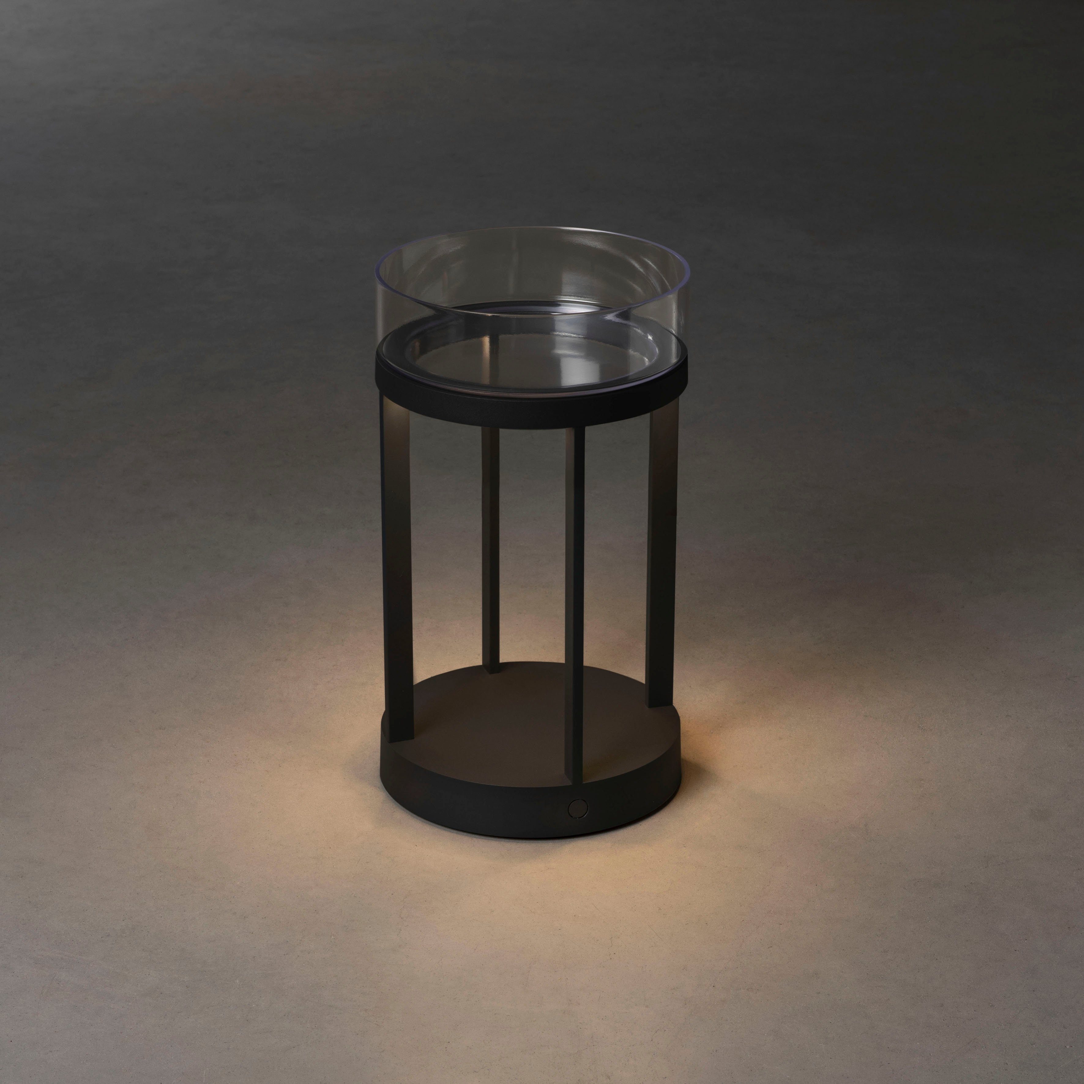 KONSTSMIDE Led-lantaarn Chieti Chieti LED USB-lantaarn, dimbaar 2700/3000K glasdeksel (2 stuks)