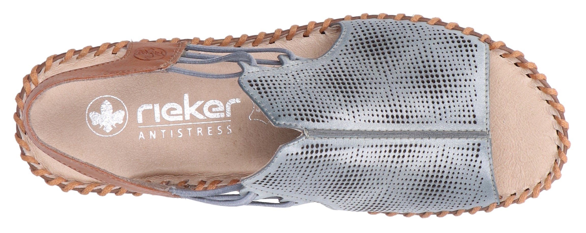 Rieker Sandalen , zomerschoen, sandaal, sleehak, met elastiek voor veilige grip