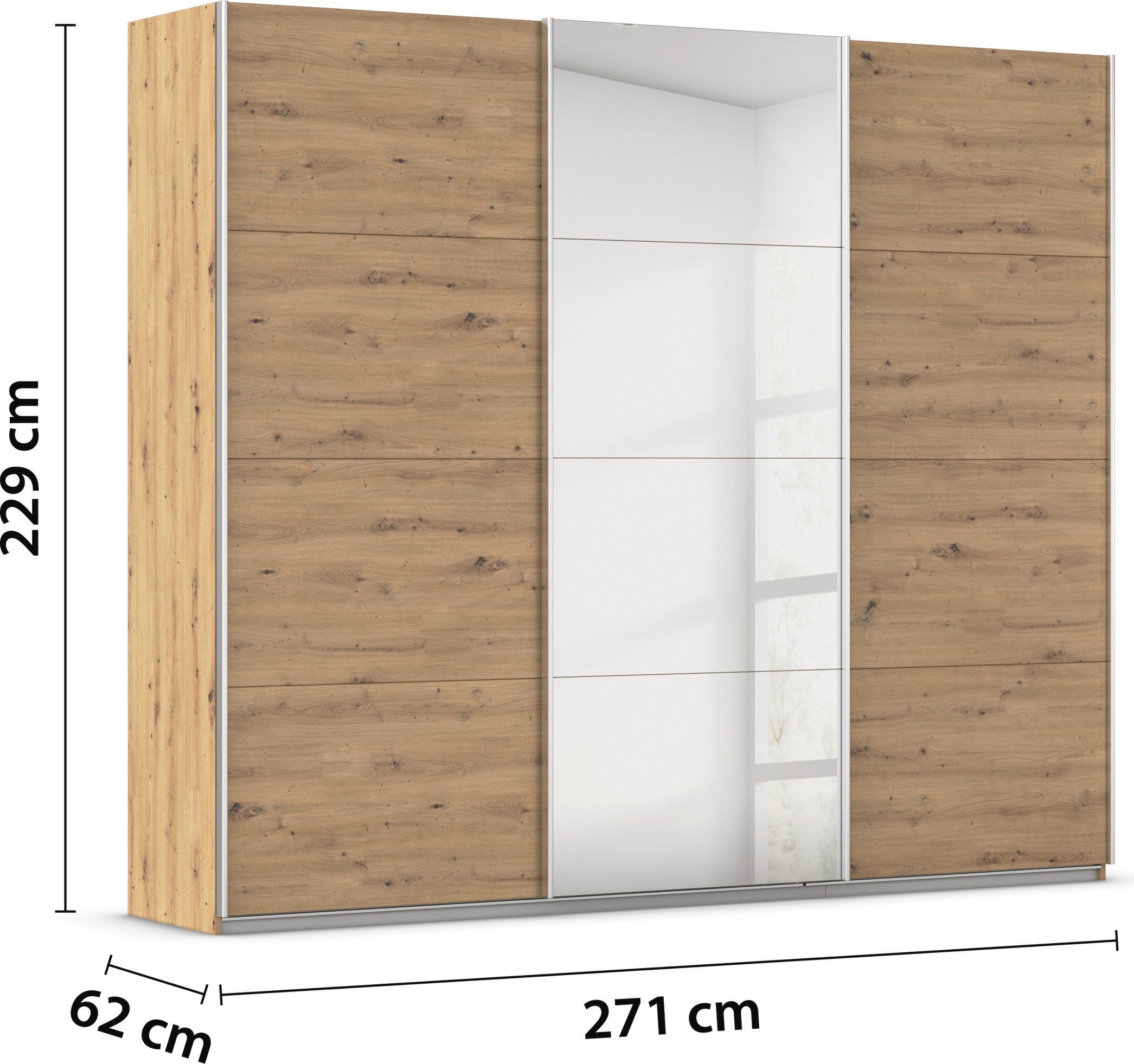rauch Schuifdeurkast Kledingkast kast OTTO´S CHOICE garderobe AGORDO Top interieur, in 4 breedtes en 2 hoogtes MADE IN GERMANY