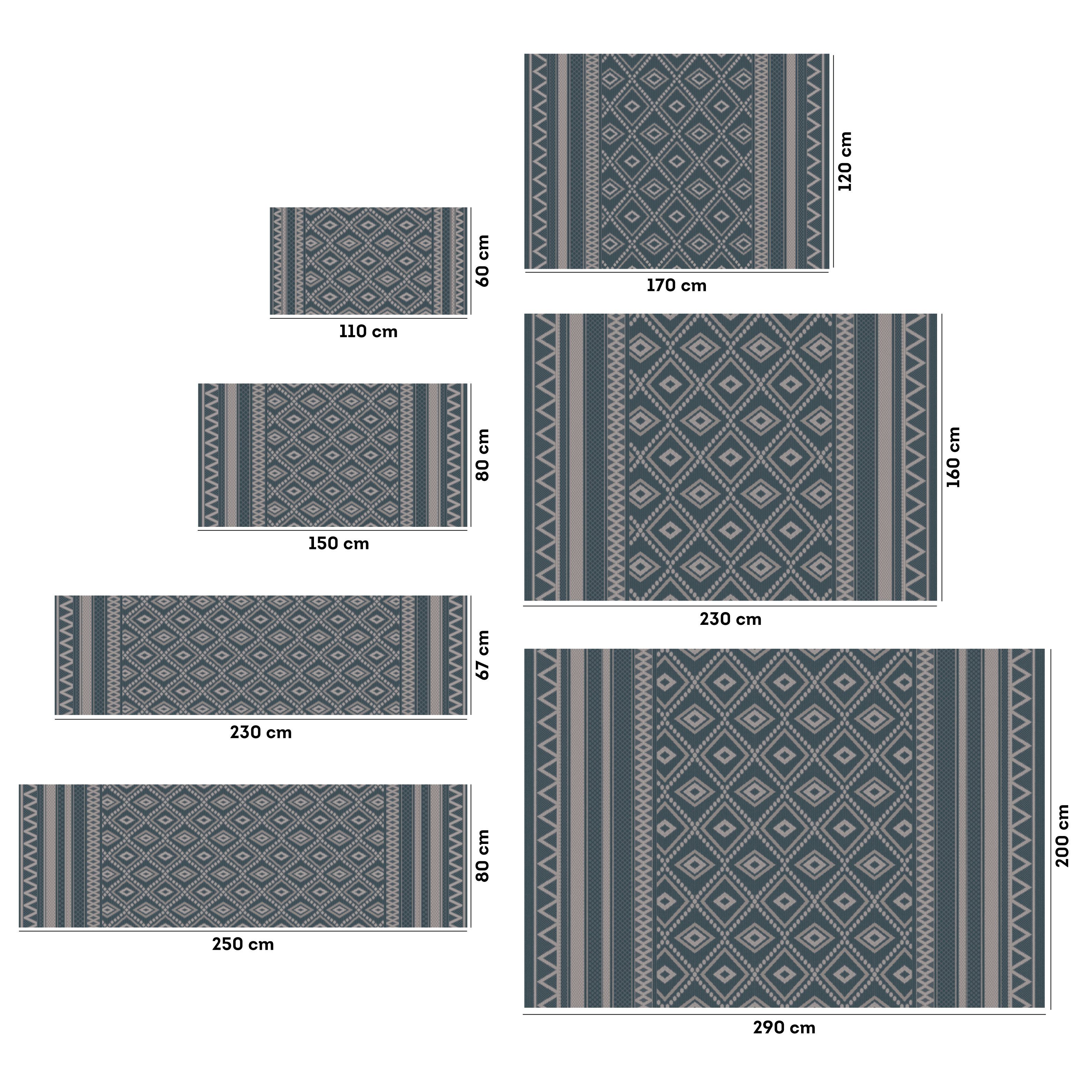 my home Vloerkleed Toronto is ook als loper verkrijgbaar Geschikt voor binnen en buiten, sisal-look, weerbestendig & uv-bestendig, boho