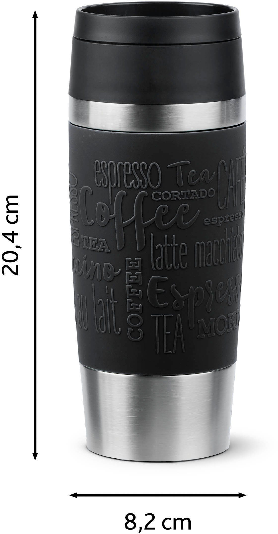 Emsa Thermosbeker Travel Mug Classic, met 360° drinkopening 4u heet, 8u koud - 360 ml / 6u heet, 12u koud - 500 ml, 100% dicht
