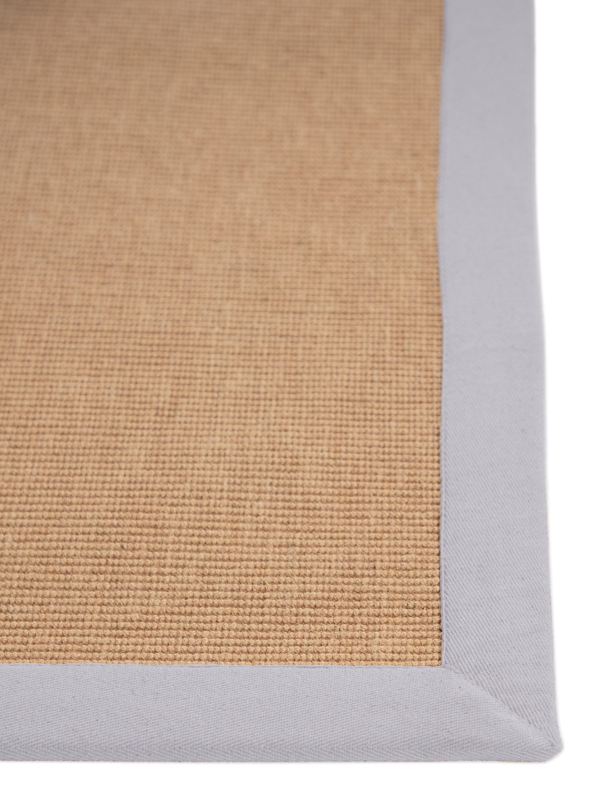 carpetfine Loper Sisal met gekleurd randdessin, antislip achterzijde