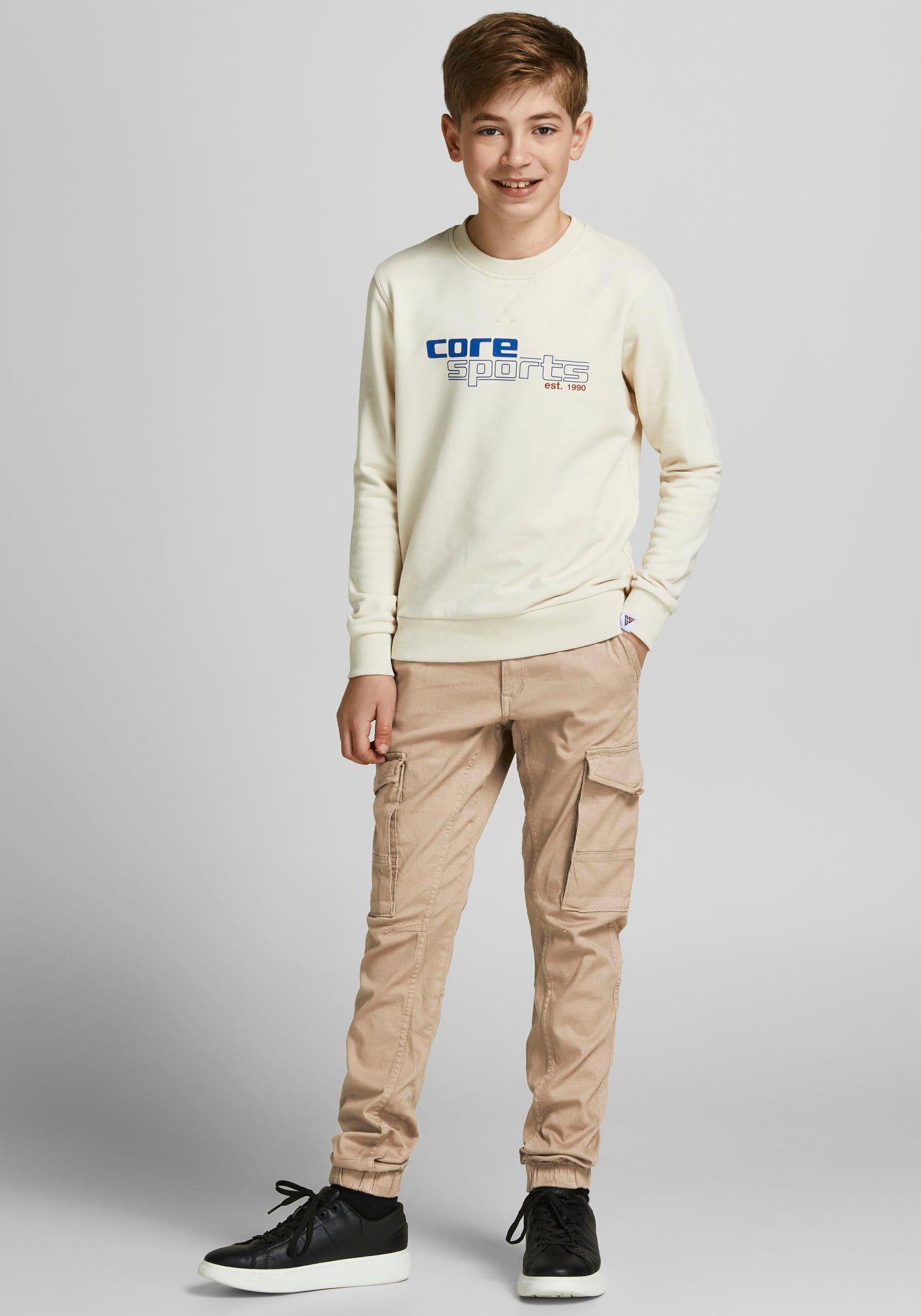 Jack & Jones Junior Cargobroek JPSTPAUL JJFLAKE 1075 CROCKERY NOOS JNR