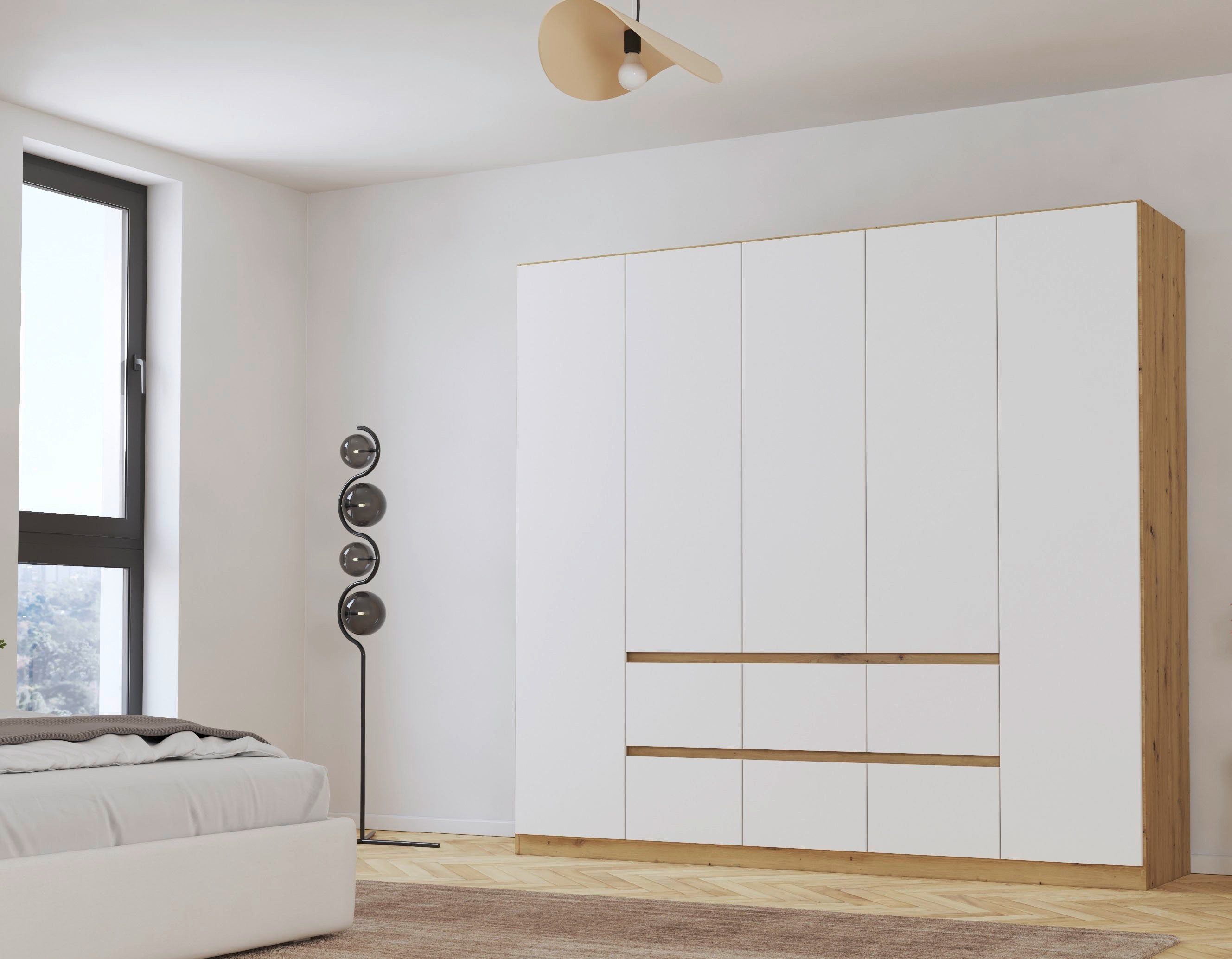 rauch Draaideurkast Kledingkast kast garderobe garderobekast MAINZ greeploze front, buitendeuren met push-to-open functie made in germany
