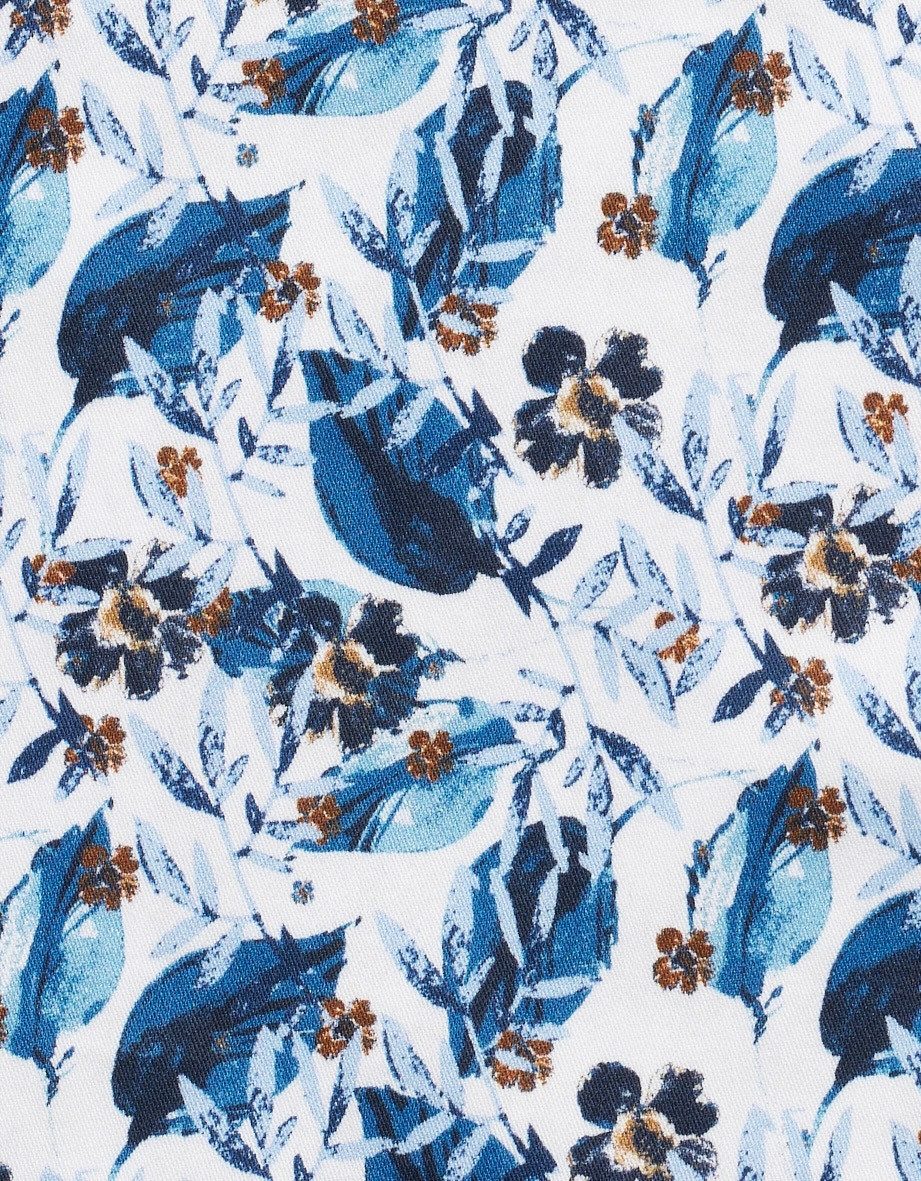 Bugatti Overhemd met korte mouwen van satin-twill