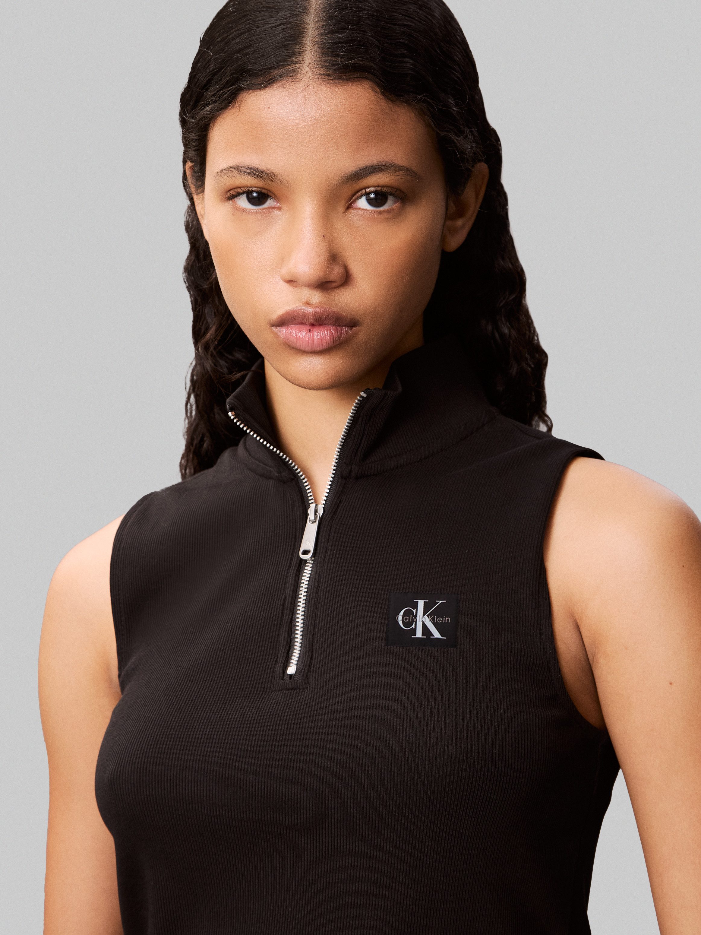 Calvin Klein Tanktop A- WOVEN LABEL SL QZ TOP