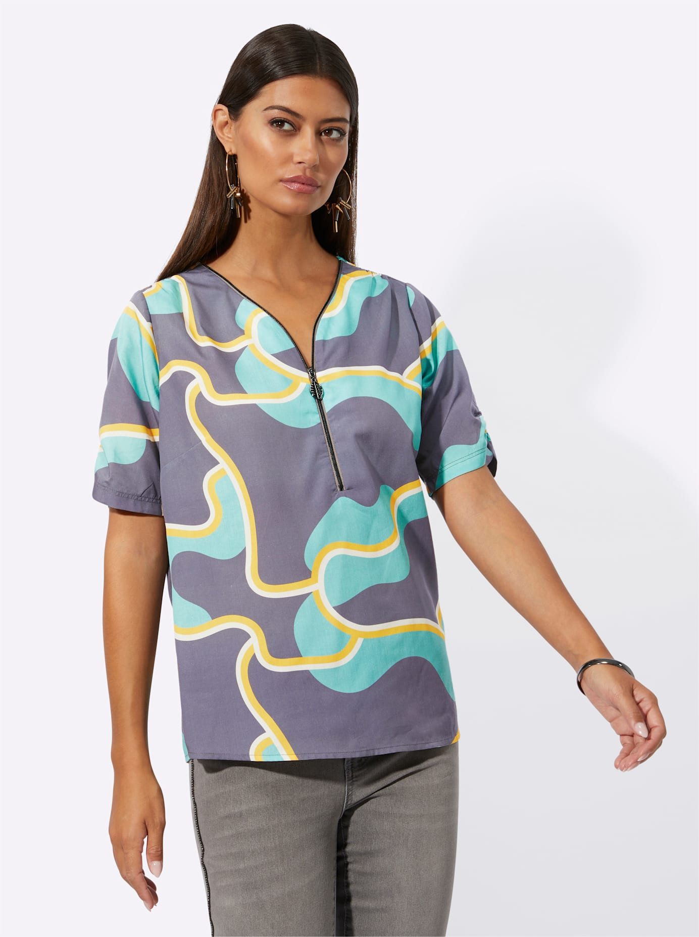 Creation L Gedessineerde blouse
